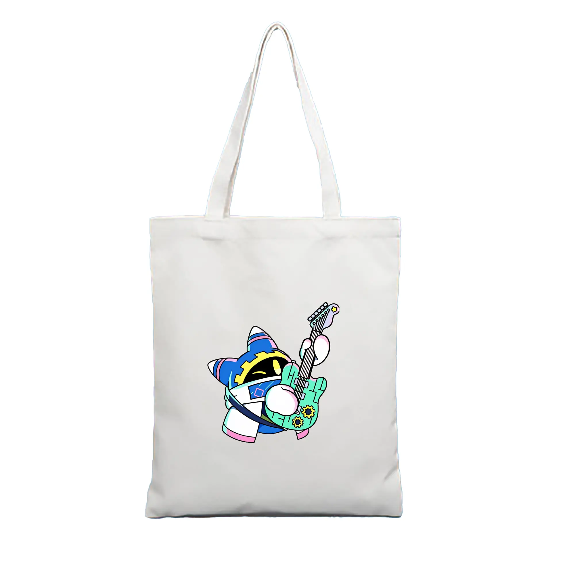 星のカービィ グッズ マホロア - 縦型キャンバス手提げバッグ（トートバッグ） ・ キャンバス素材 ・ ショッピング用 ・ 軽量 丈夫 お手入れ簡単