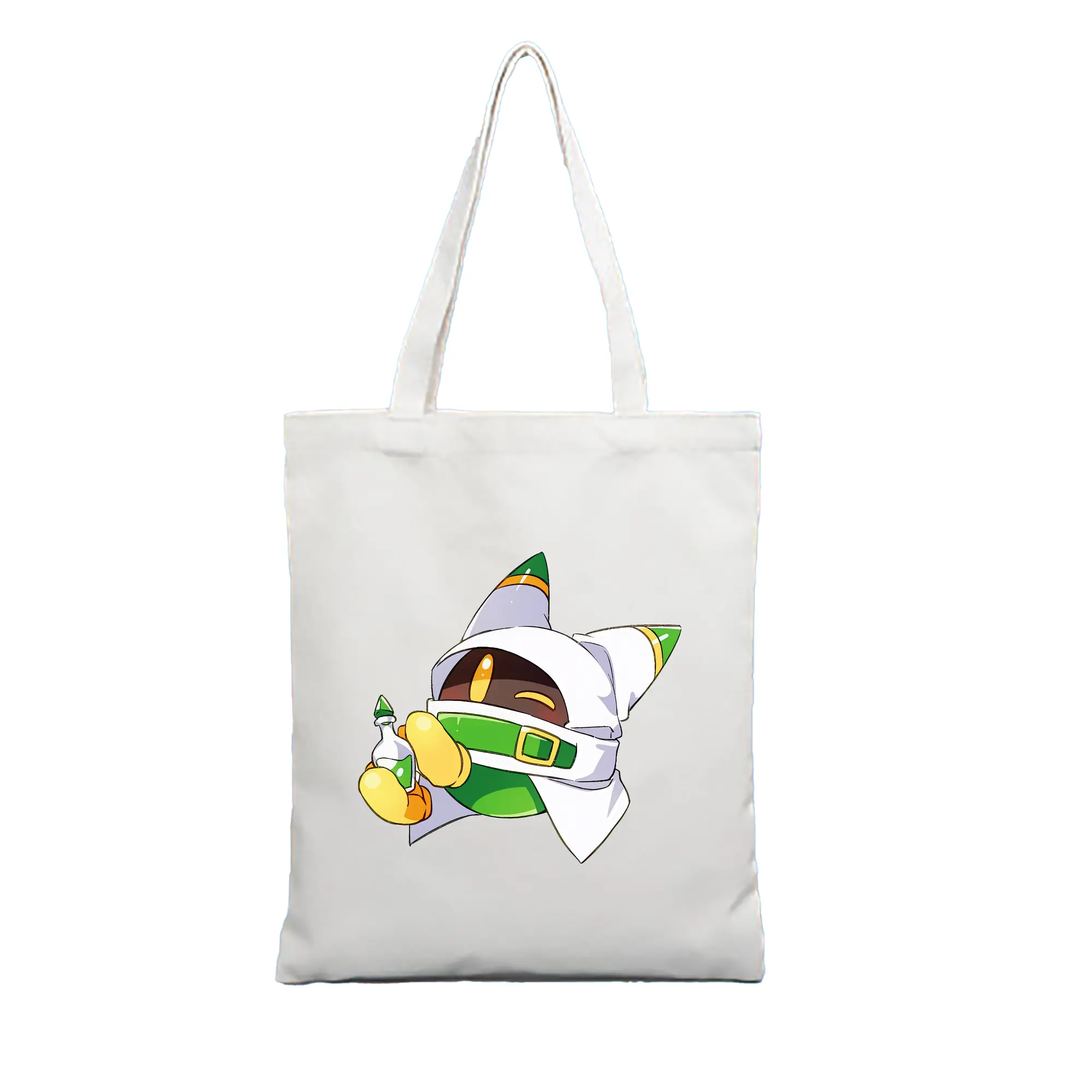 星のカービィ グッズ マホロア - 縦型キャンバス手提げバッグ（トートバッグ） ・ キャンバス素材 ・ ショッピング用 ・ 軽量 丈夫 お手入れ簡単