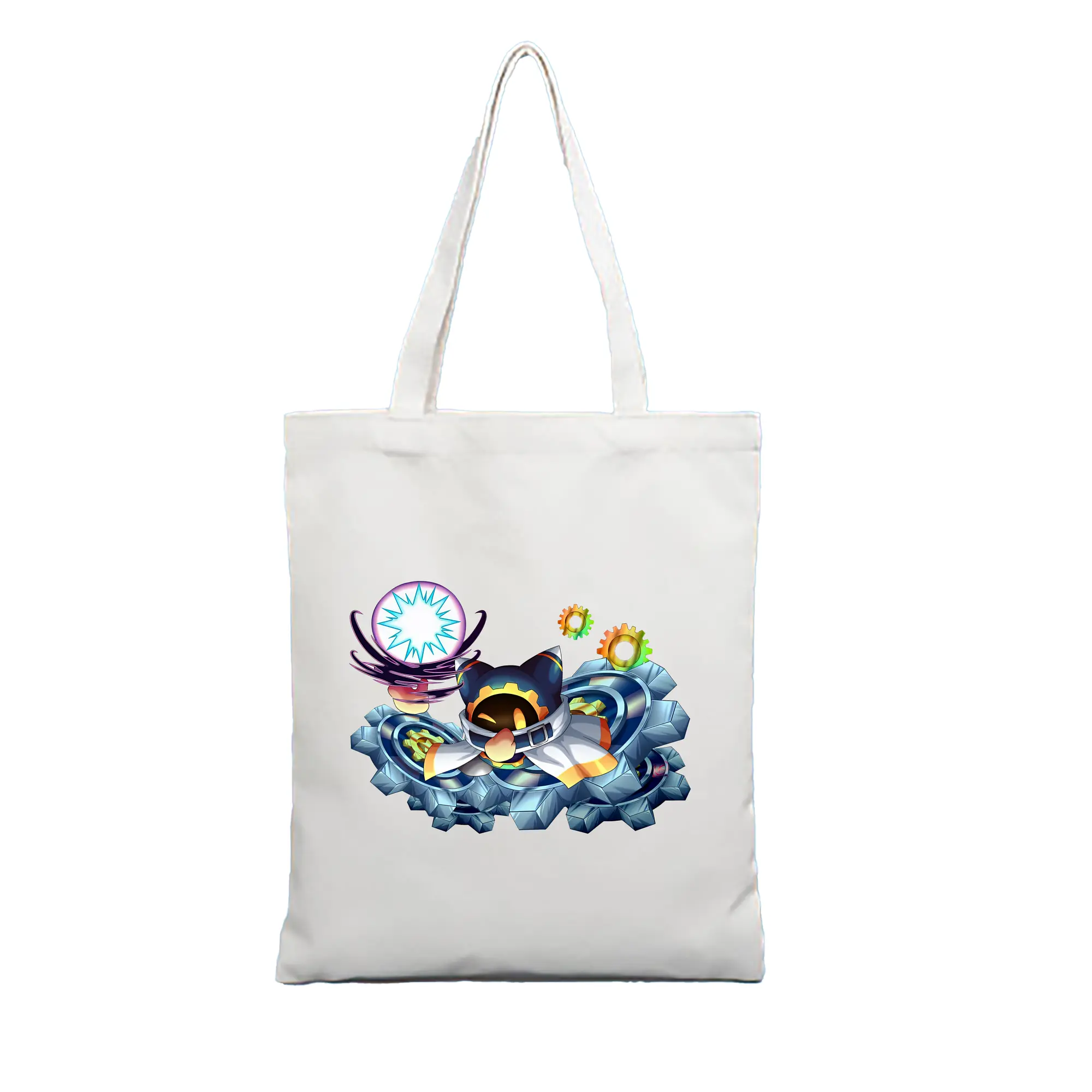 星のカービィ グッズ マホロア - 縦型キャンバス手提げバッグ（トートバッグ） ・ キャンバス素材 ・ ショッピング用 ・ 軽量 丈夫 お手入れ簡単