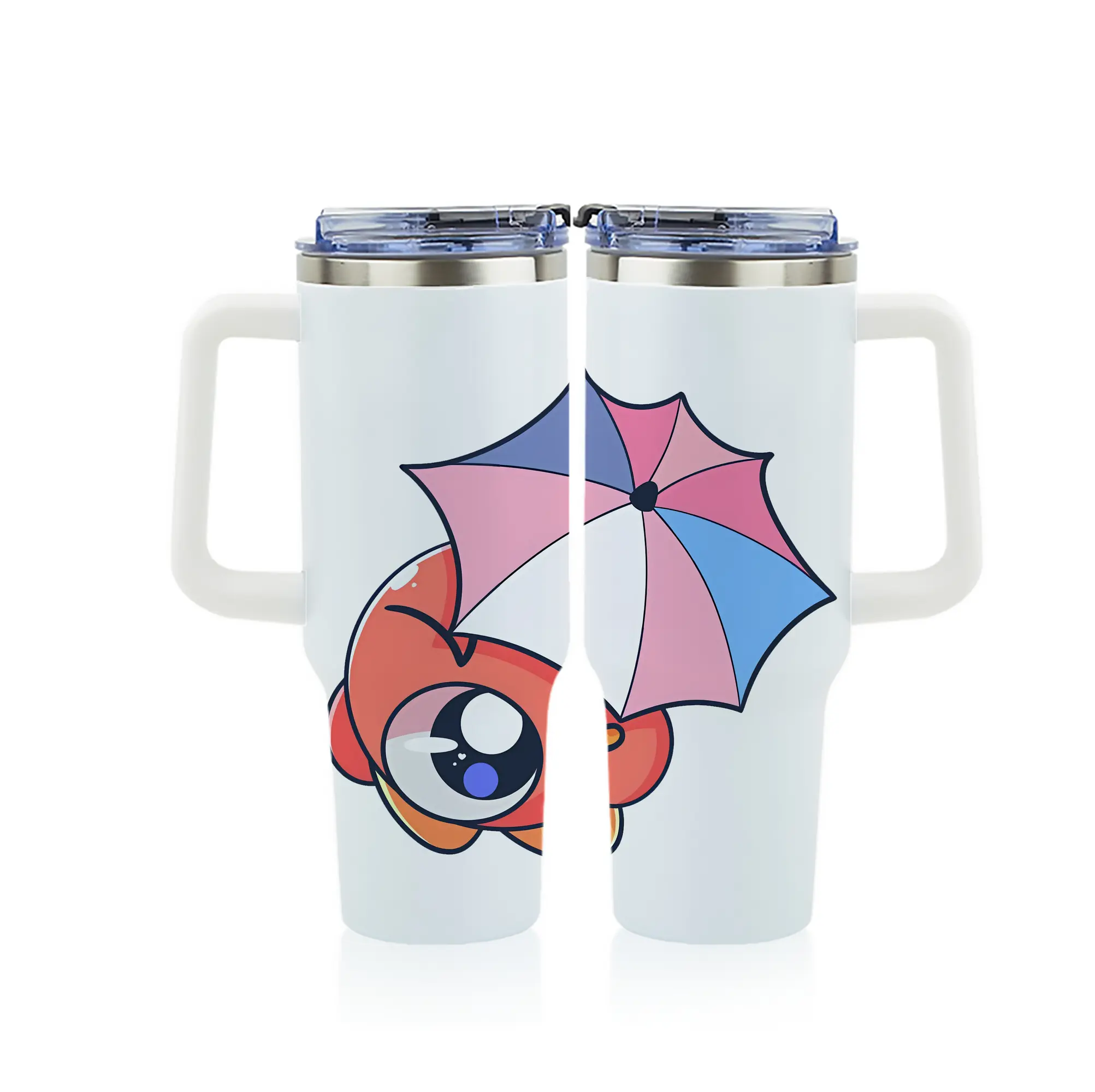 星のカービィ グッズ ワドルドゥ - 1200mL フルプリント車用タンブラー ・ 304ステンレス 内側 ・ 201ステンレス 外側 ・ 保温 保冷 ・ 通勤 ドライブ アウトドア用