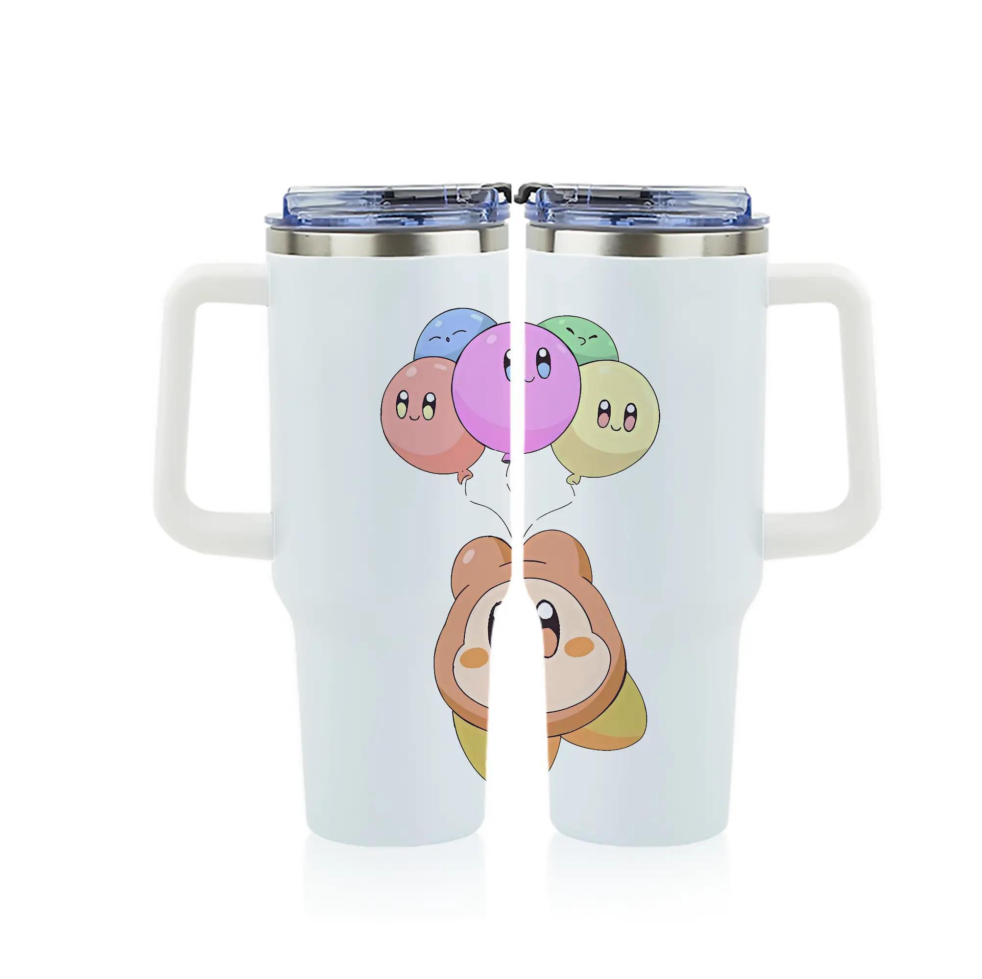 星のカービィ グッズ ワドルドゥ - 1200mL フルプリント車用タンブラー ・ 304ステンレス 内側 ・ 201ステンレス 外側 ・ 保温 保冷 ・ 通勤 ドライブ アウトドア用