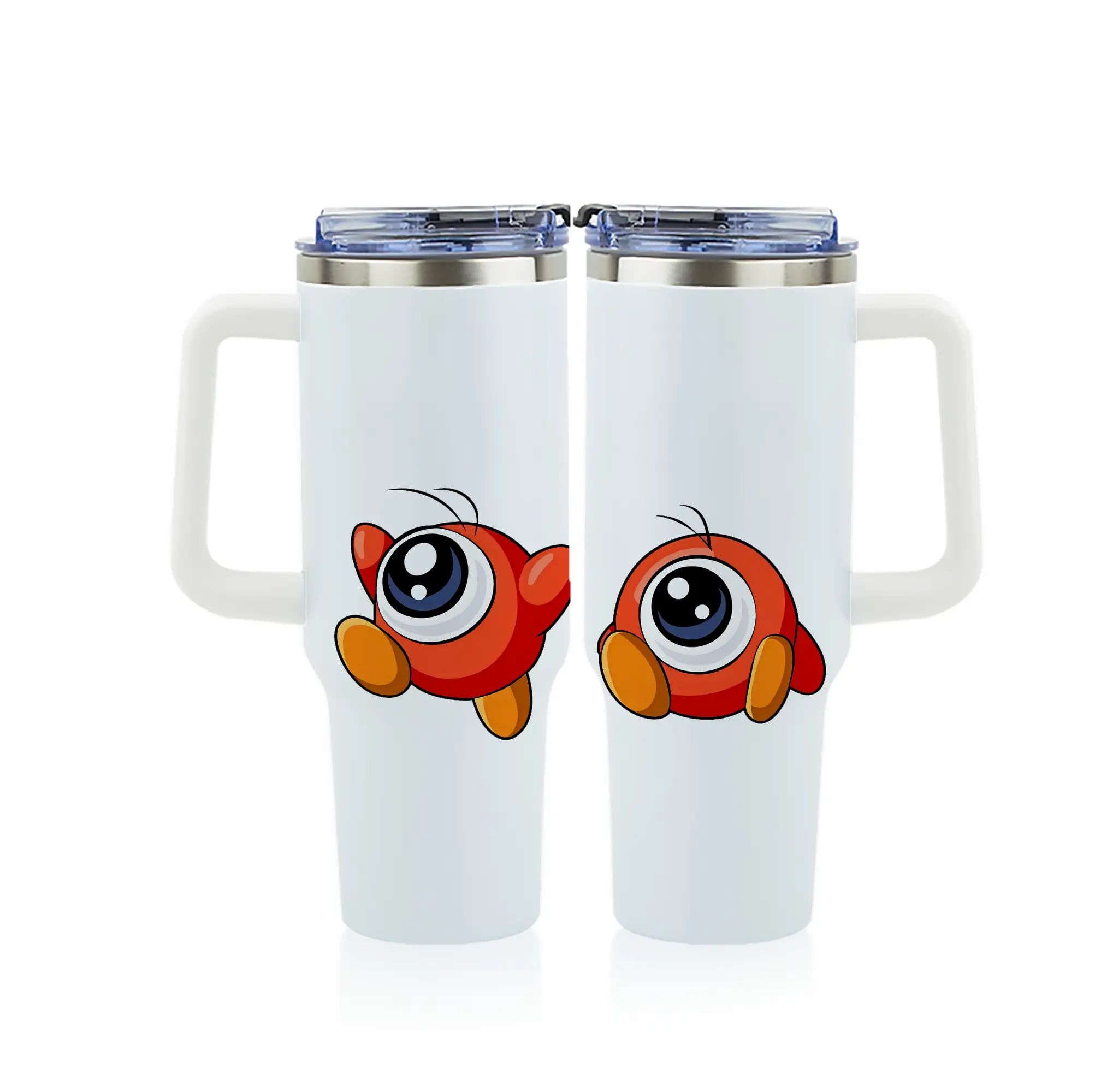 星のカービィ グッズ ワドルドゥ - 1200mL フルプリント車用タンブラー ・ 304ステンレス 内側 ・ 201ステンレス 外側 ・ 保温 保冷 ・ 通勤 ドライブ アウトドア用