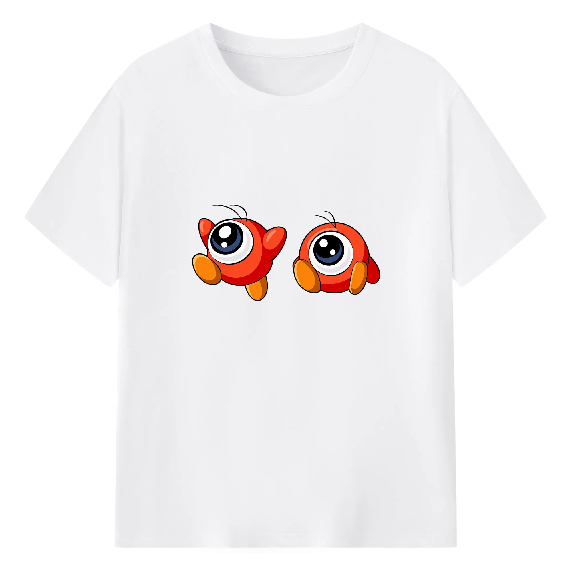 星のカービィ グッズ ワドルドゥ - 綿100％ 半袖Tシャツ ・ フロントプリント ・ 快適 通気性 ・ 日常使い 散歩 スポーツ用