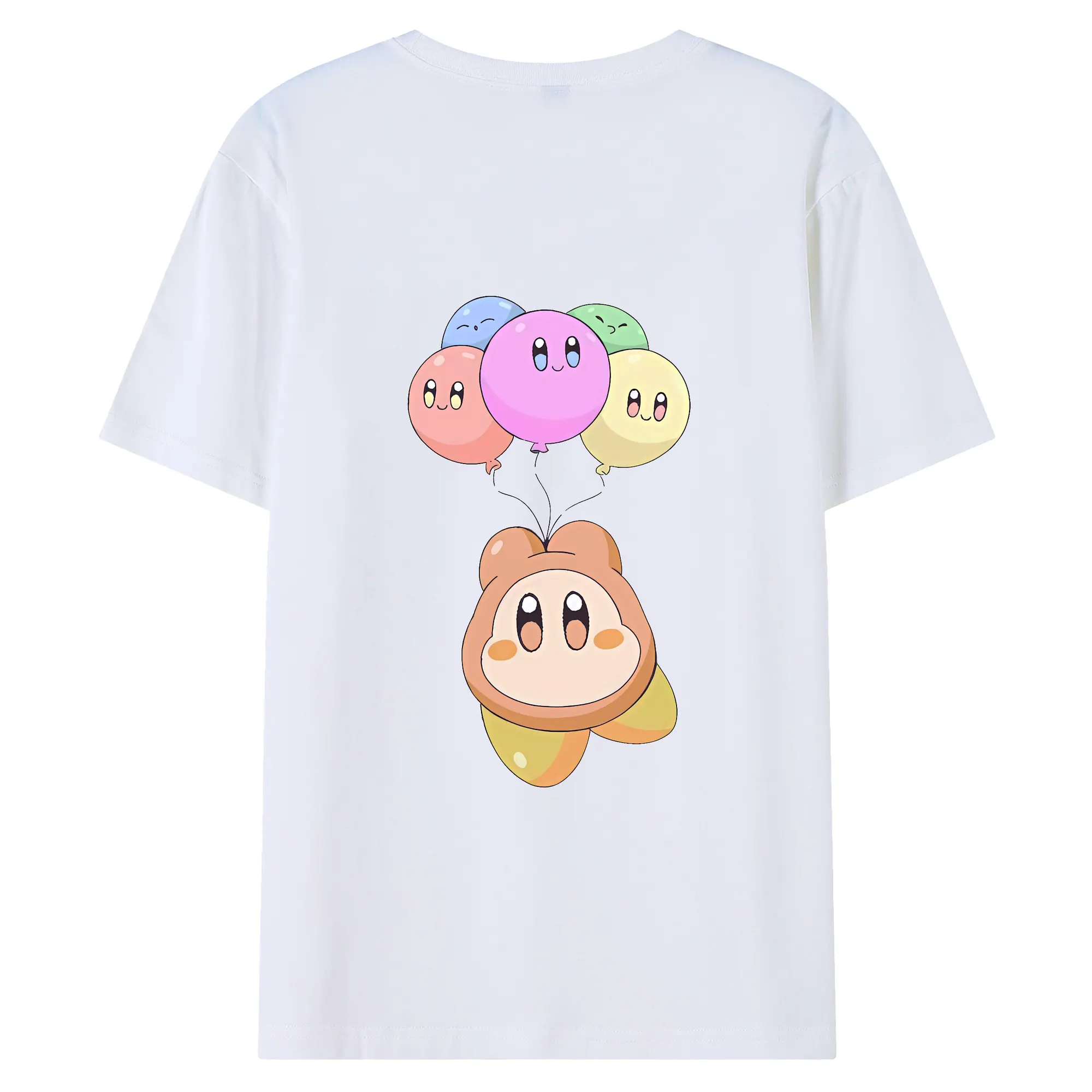 星のカービィ グッズ ワドルドゥ - 綿100％ 半袖Tシャツ ・ バックプリント ・ 快適 通気性 ・ 日常使い 散歩 スポーツ用