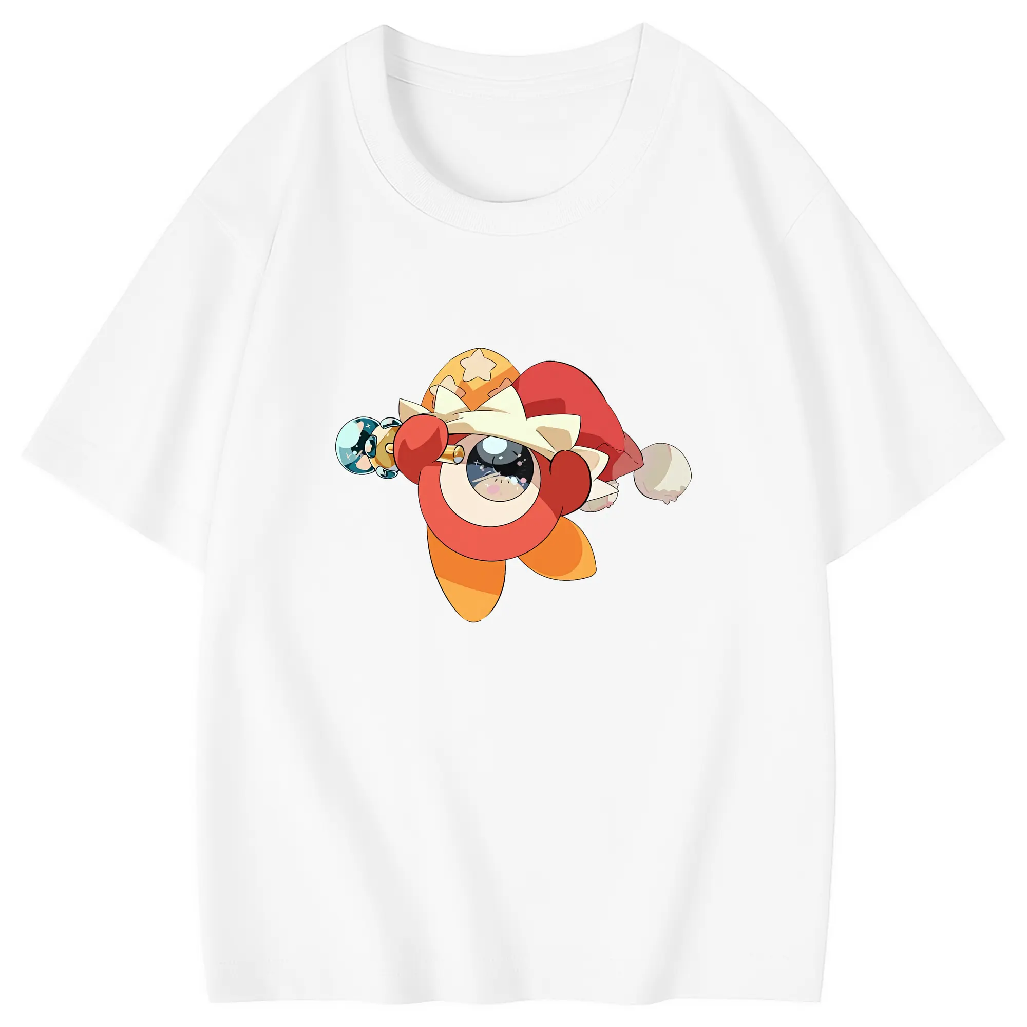 星のカービィ グッズ ワドルドゥ - 綿100％ キッズTシャツ ・ フロントプリント ・ 快適 通気性 ・ スポーツ カジュアル 散歩用