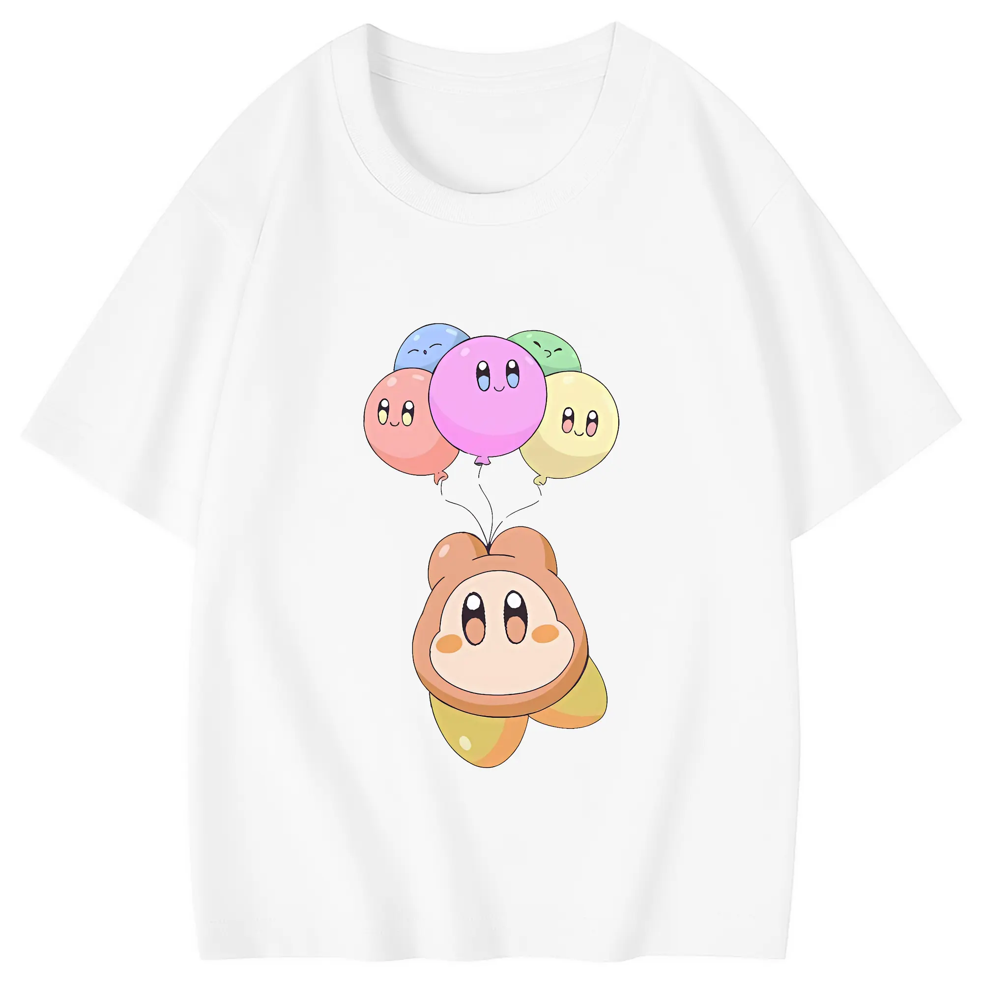 星のカービィ グッズ ワドルドゥ - 綿100％ キッズTシャツ ・ フロントプリント ・ 快適 通気性 ・ スポーツ カジュアル 散歩用