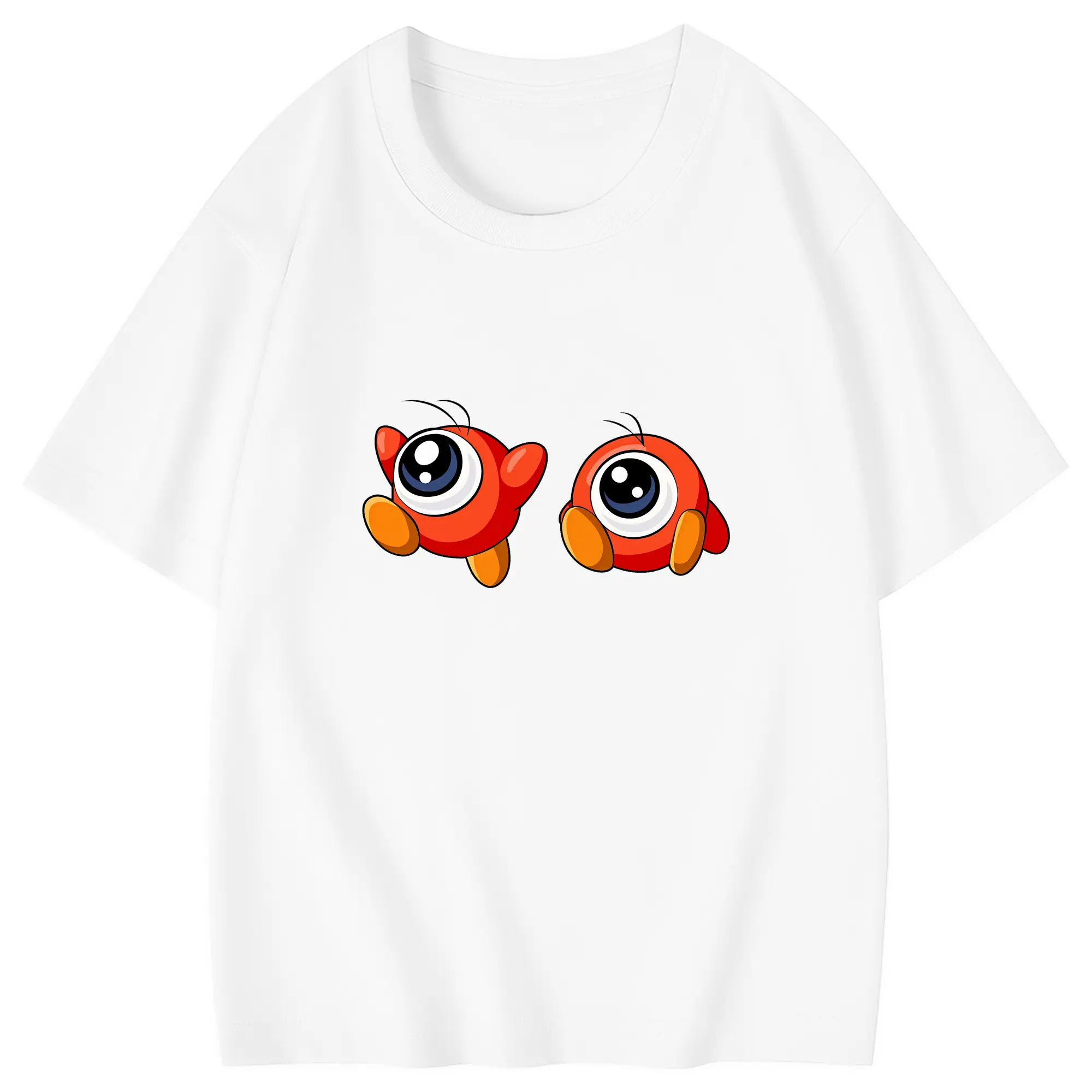 星のカービィ グッズ ワドルドゥ - 綿100％ キッズTシャツ ・ フロントプリント ・ 快適 通気性 ・ スポーツ カジュアル 散歩用