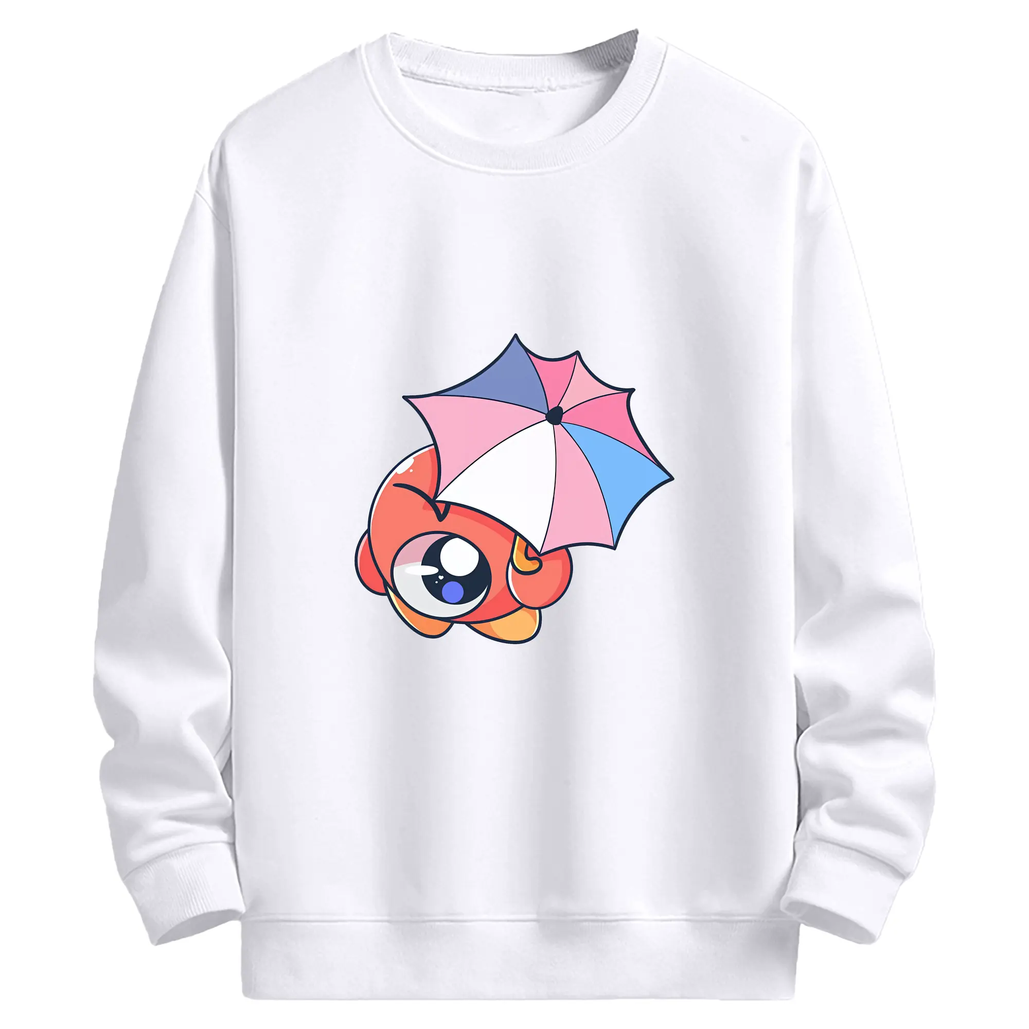 星のカービィ グッズ ワドルドゥ - 高品質 クルーネック スウェット ・ コットン59％ ポリエステル41％ ・ ユニセックス 長袖 トレーナー ・ カジュアル デイリー スポーツ 散歩用