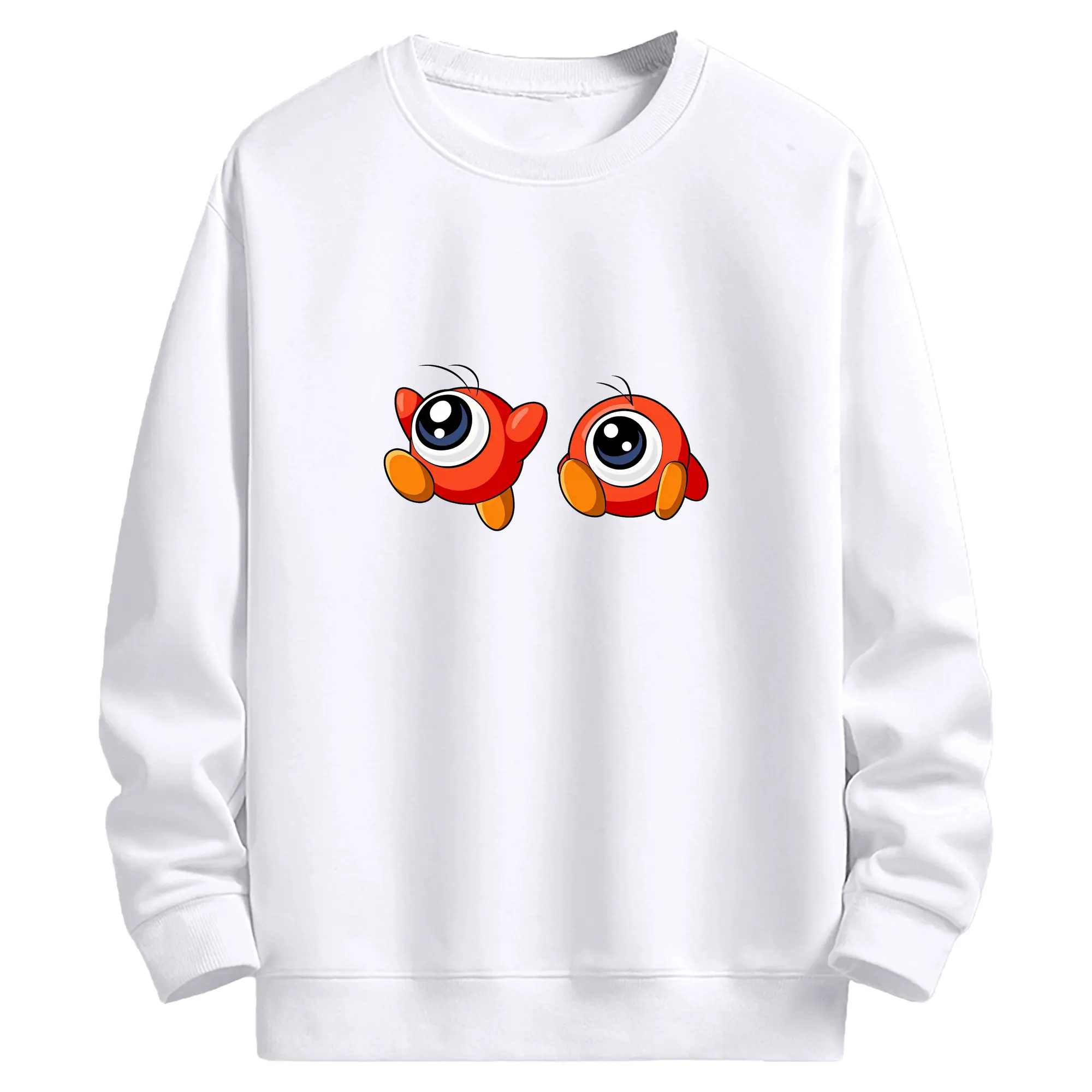 星のカービィ グッズ ワドルドゥ - 高品質 クルーネック スウェット ・ コットン59％ ポリエステル41％ ・ ユニセックス 長袖 トレーナー ・ カジュアル デイリー スポーツ 散歩用