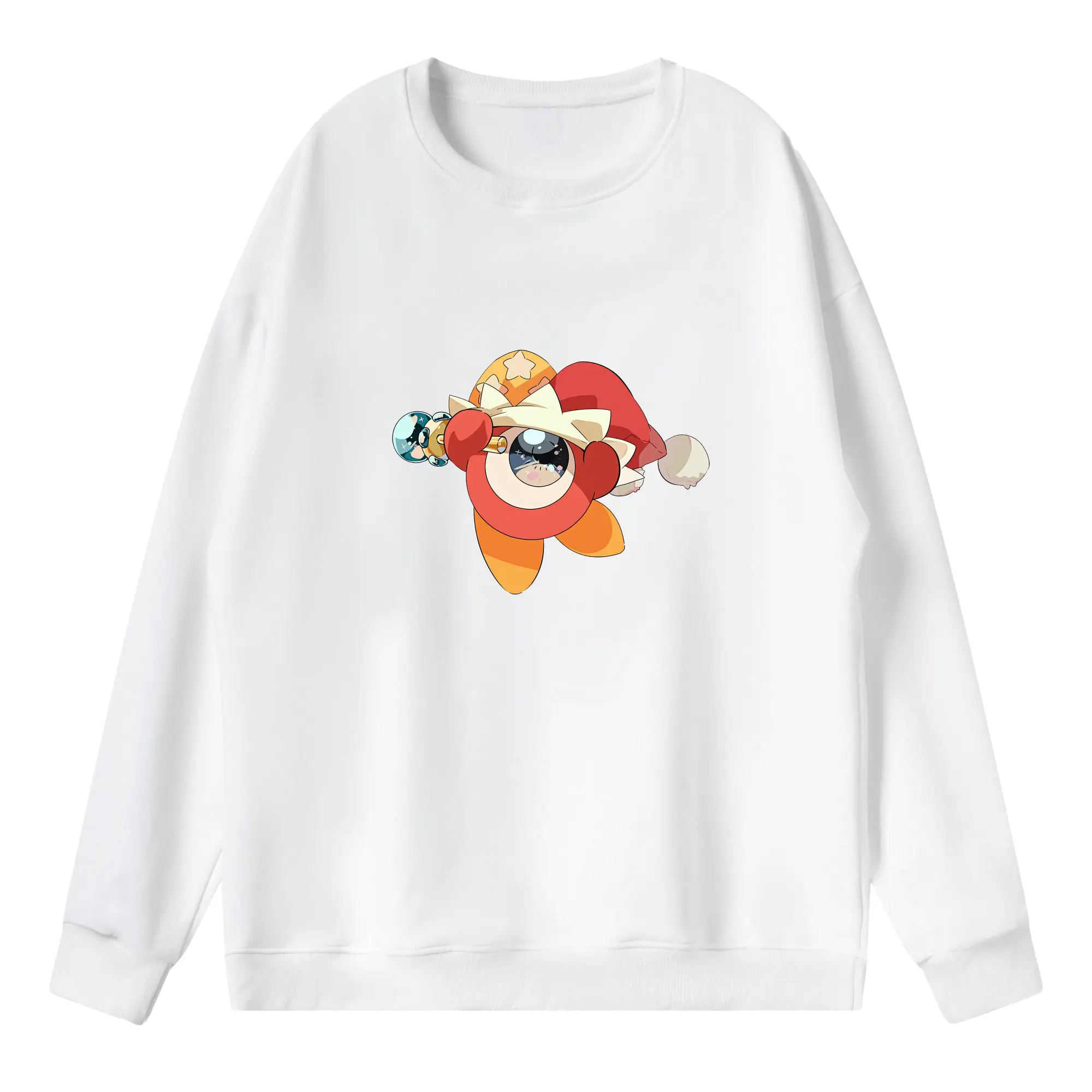 星のカービィ グッズ ワドルドゥ - 薄手 クルーネック スウェット 裏毛260g · ポリエステル 春秋向け カジュアル 男女兼用 · トレーナー デイリー スポーツ 散歩に最適