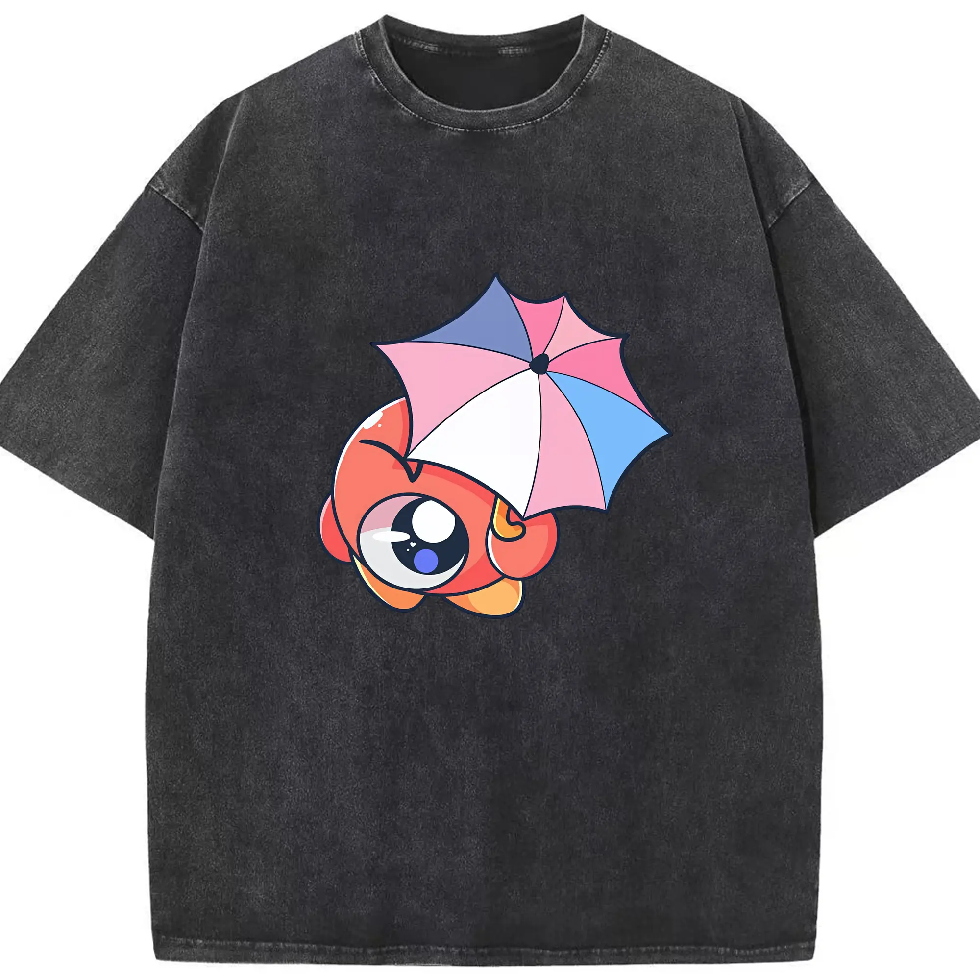 星のカービィ グッズ ワドルドゥ - 綿100％ ヴィンテージ風 半袖Tシャツ ・ フロントプリント ・ 柔らか肌触り ・ 通気性 快適 ・ スポーツ カジュアル 外出用