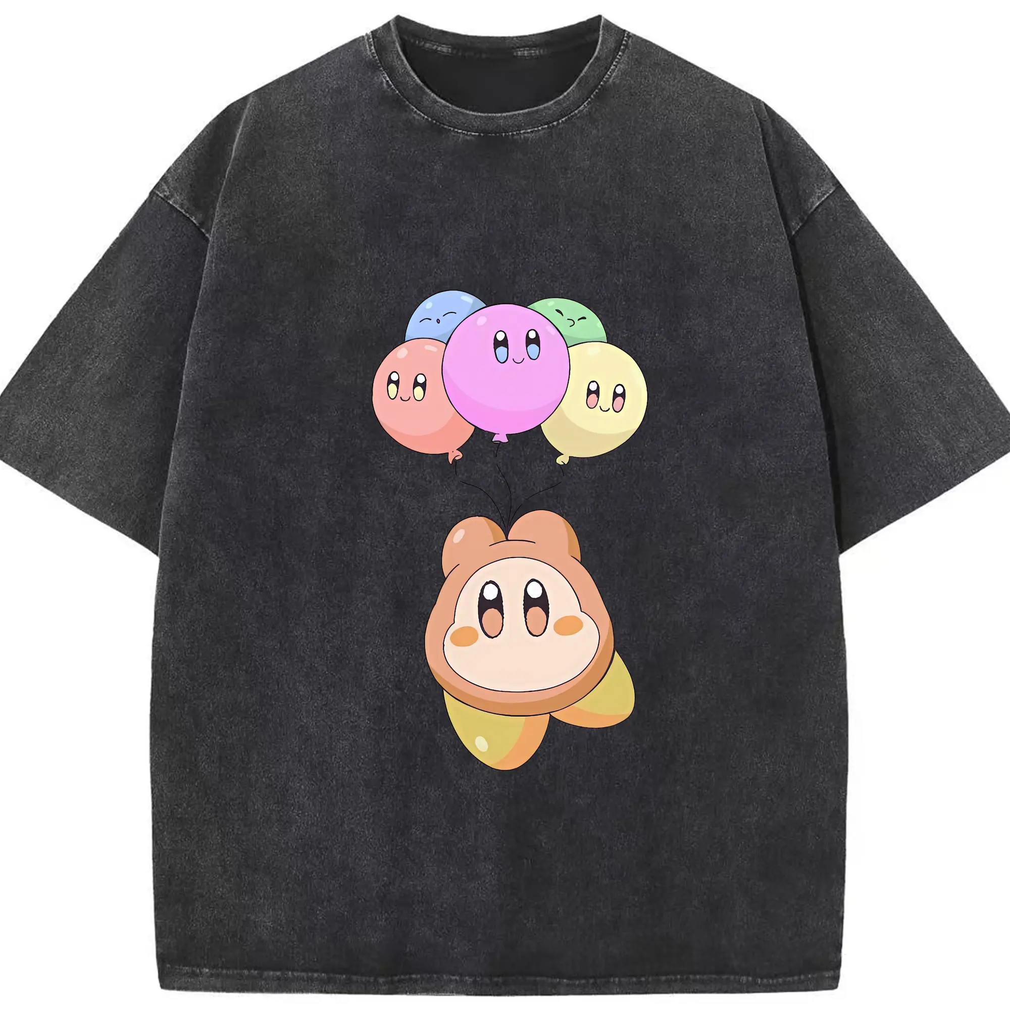 星のカービィ グッズ ワドルドゥ - 綿100％ ヴィンテージ風 半袖Tシャツ ・ フロントプリント ・ 柔らか肌触り ・ 通気性 快適 ・ スポーツ カジュアル 外出用