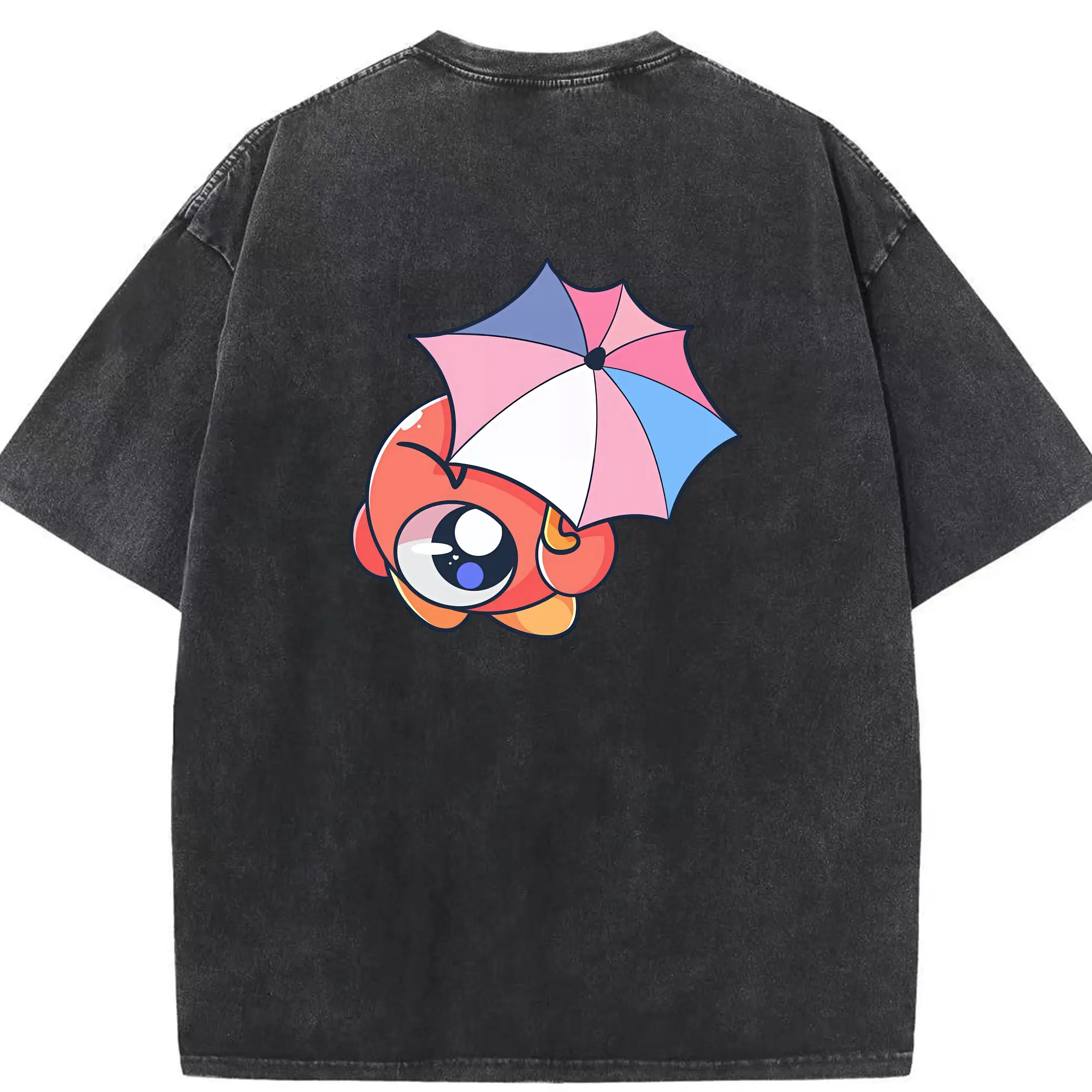 星のカービィ グッズ ワドルドゥ - 綿100％ ヴィンテージ風 半袖Tシャツ ・ 背面プリント ・ 柔らか肌触り ・ 通気性 快適 ・ スポーツ カジュアル 外出用