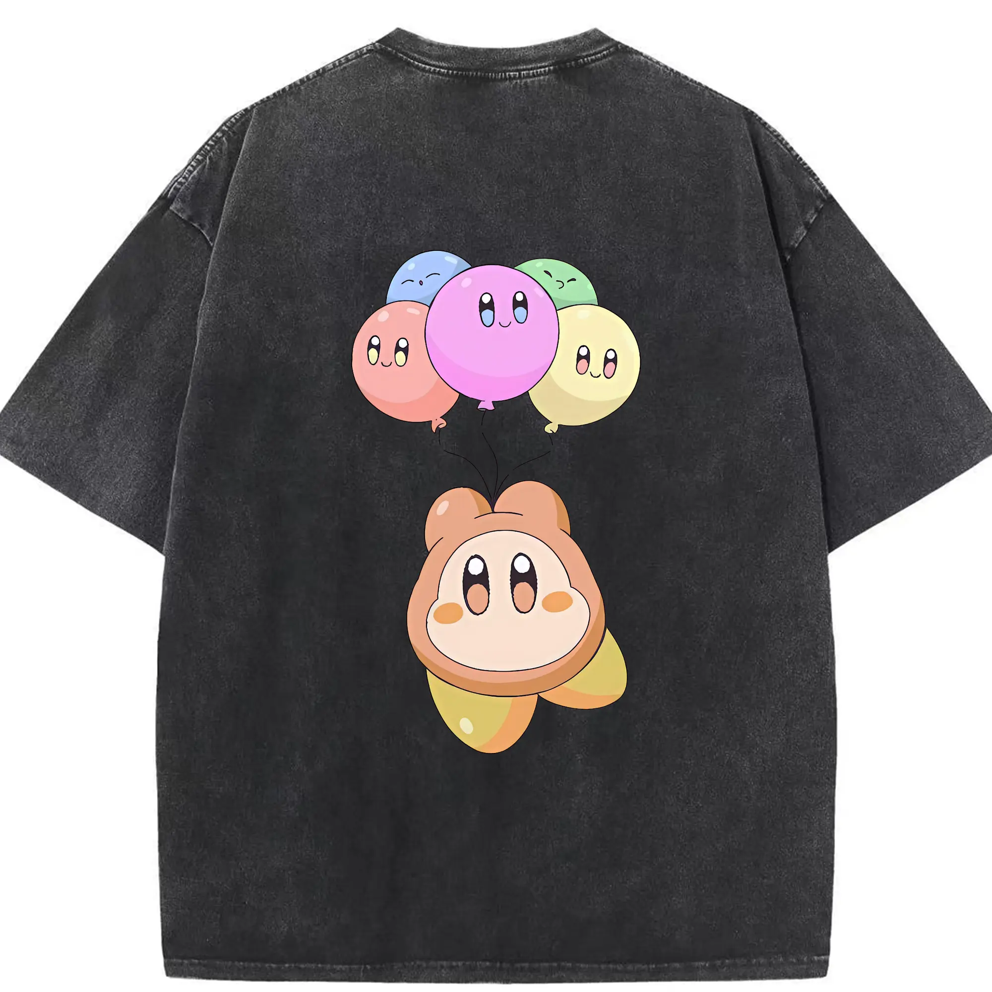 星のカービィ グッズ ワドルドゥ - 綿100％ ヴィンテージ風 半袖Tシャツ ・ 背面プリント ・ 柔らか肌触り ・ 通気性 快適 ・ スポーツ カジュアル 外出用