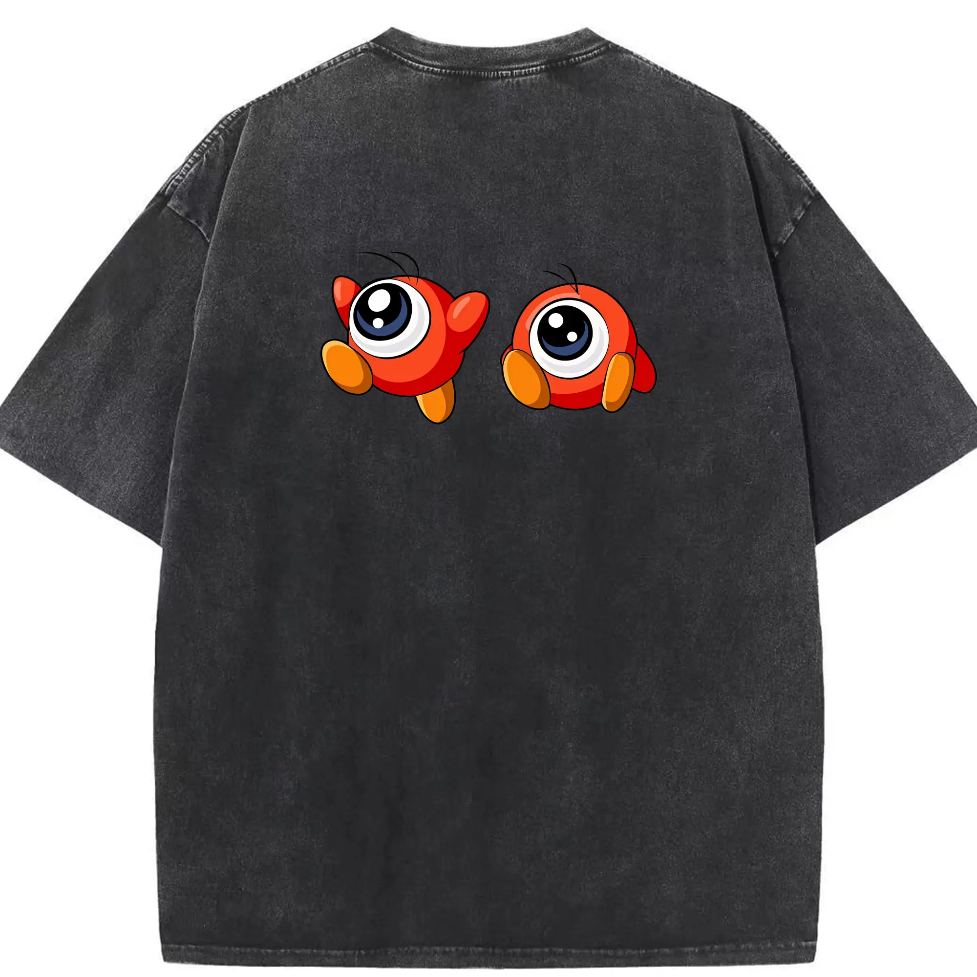 星のカービィ グッズ ワドルドゥ - 綿100％ ヴィンテージ風 半袖Tシャツ ・ 背面プリント ・ 柔らか肌触り ・ 通気性 快適 ・ スポーツ カジュアル 外出用