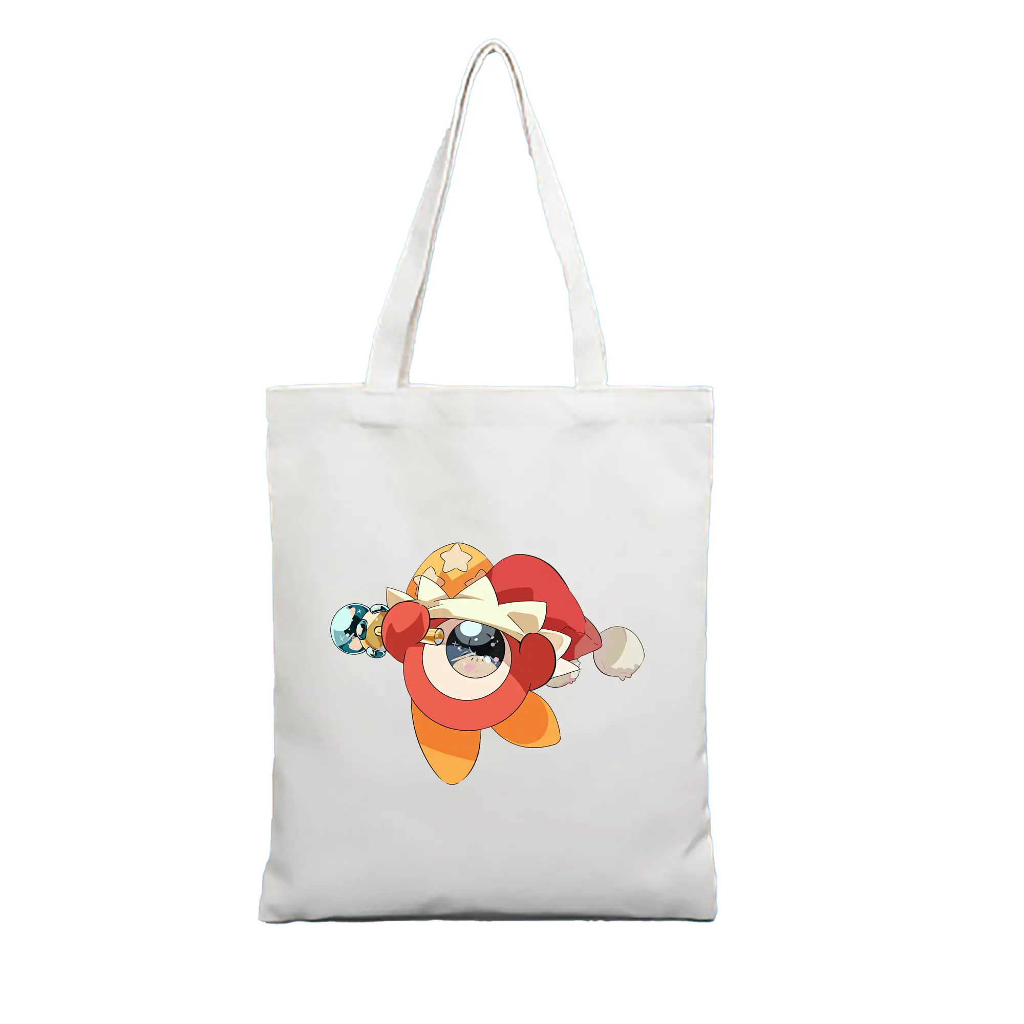 星のカービィ グッズ ワドルドゥ - 縦型キャンバス手提げバッグ（トートバッグ） ・ キャンバス素材 ・ ショッピング用 ・ 軽量 丈夫 お手入れ簡単