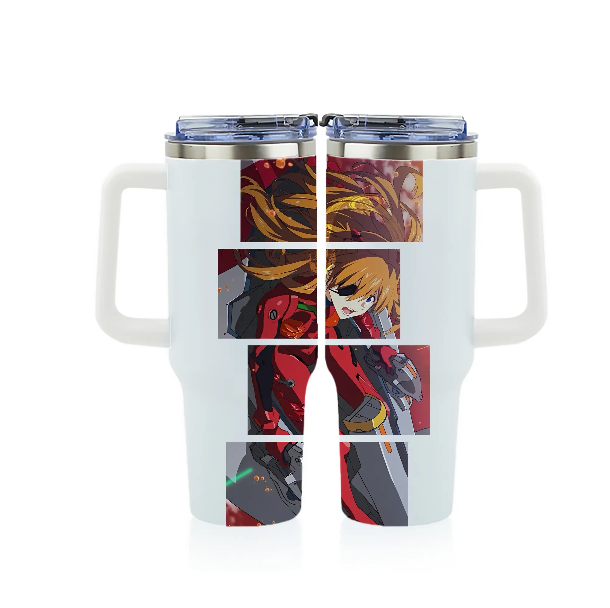 エヴァンゲリオン グッズ,アスカ·ラングレー - 1200mL フルプリント車用タンブラー ・ 304ステンレス 内側 ・ 201ステンレス 外側 ・ 保温 保冷 ・ 通勤 ドライブ アウトドア用