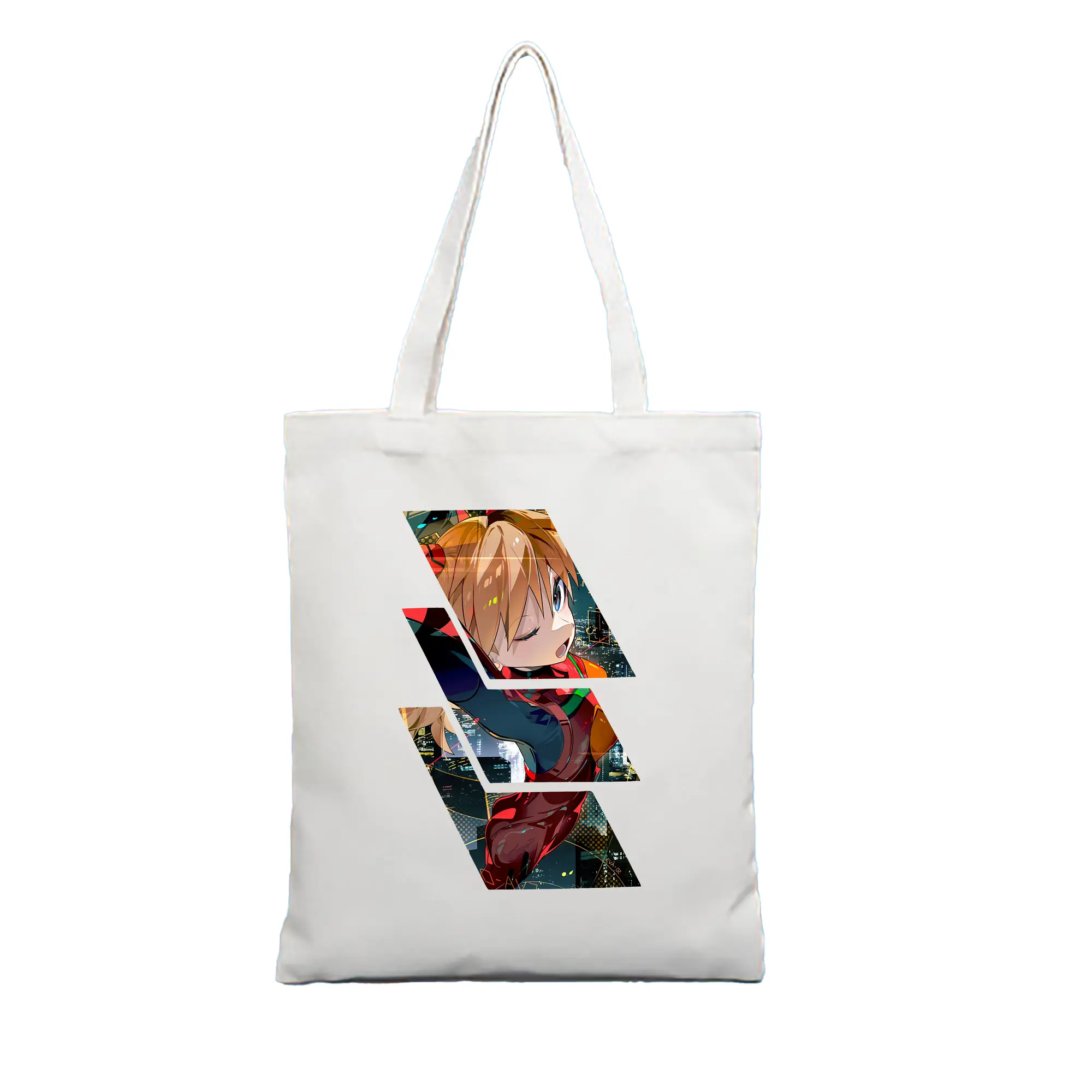 エヴァンゲリオン グッズ,アスカ·ラングレー - 縦型キャンバス手提げバッグ（トートバッグ） ・ キャンバス素材 ・ ショッピング用 ・ 軽量 丈夫 お手入れ簡単
