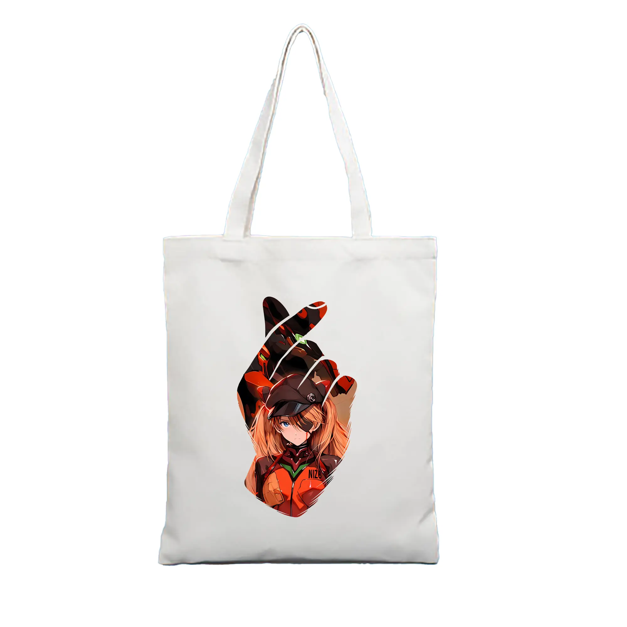 エヴァンゲリオン グッズ,アスカ·ラングレー - 縦型キャンバス手提げバッグ（トートバッグ） ・ キャンバス素材 ・ ショッピング用 ・ 軽量 丈夫 お手入れ簡単