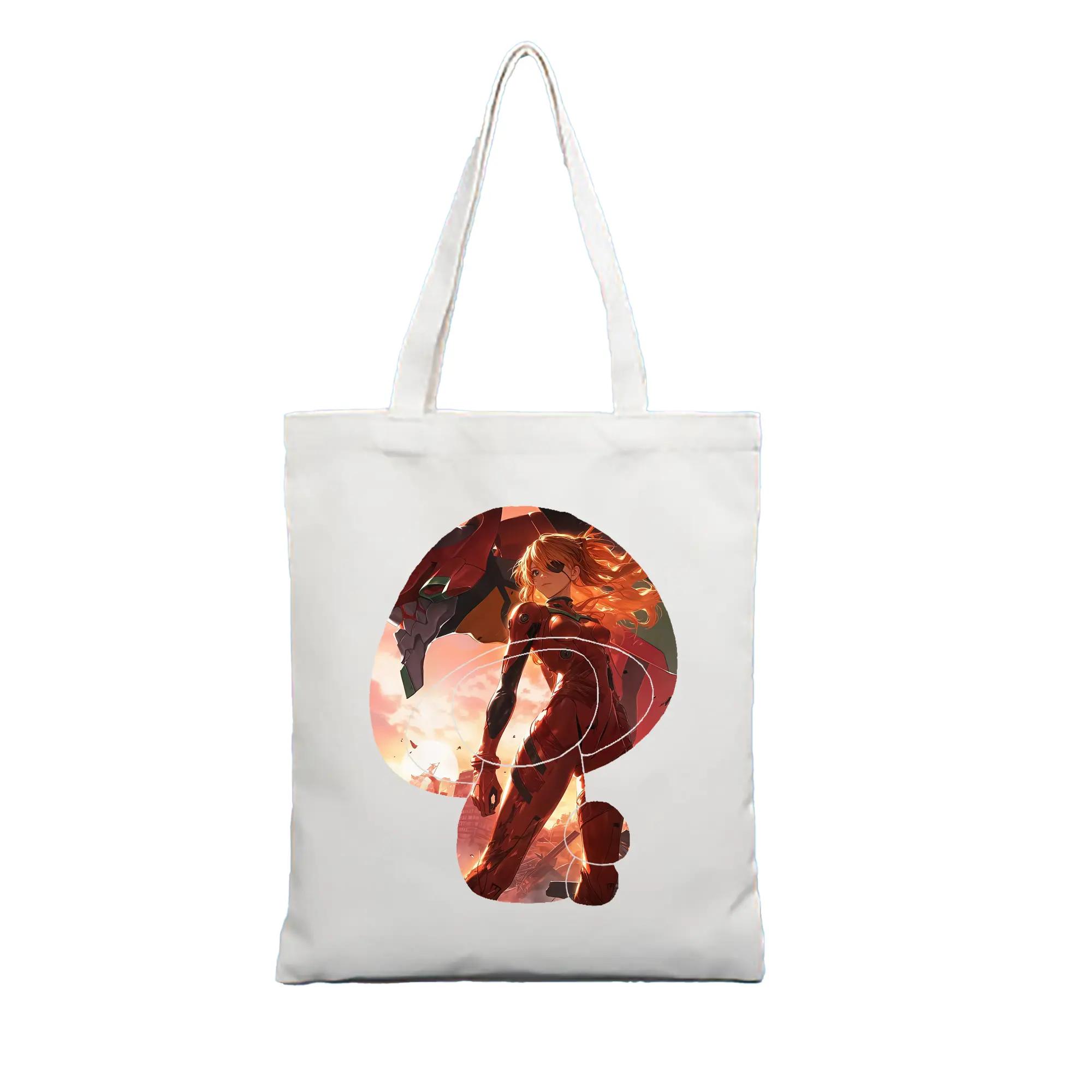 エヴァンゲリオン グッズ,アスカ·ラングレー - 縦型キャンバス手提げバッグ（トートバッグ） ・ キャンバス素材 ・ ショッピング用 ・ 軽量 丈夫 お手入れ簡単