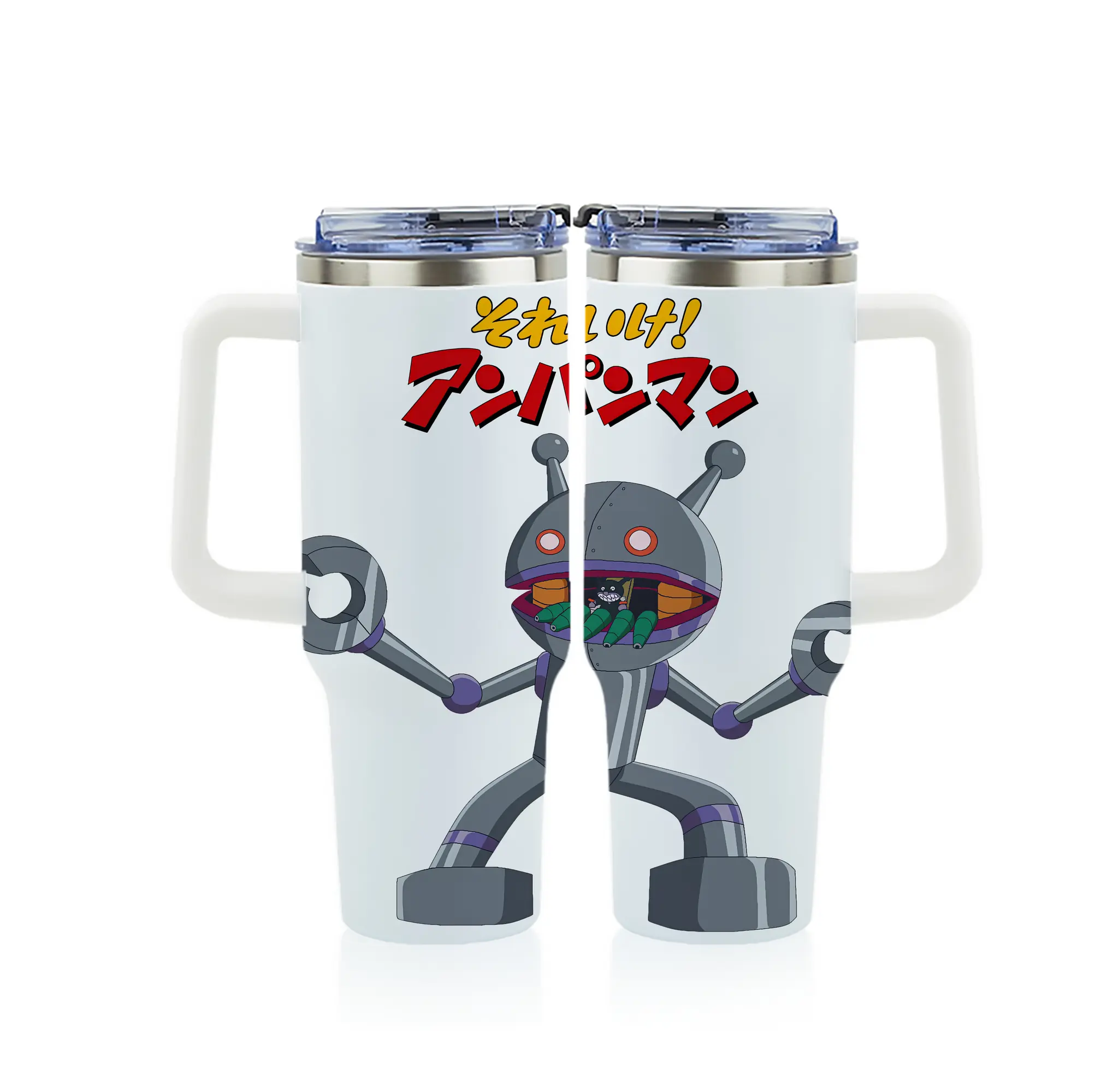 アンパンマン グッズ,だだんだん - 1200mL フルプリント車用タンブラー ・ 304ステンレス 内側 ・ 201ステンレス 外側 ・ 保温 保冷 ・ 通勤 ドライブ アウトドア用