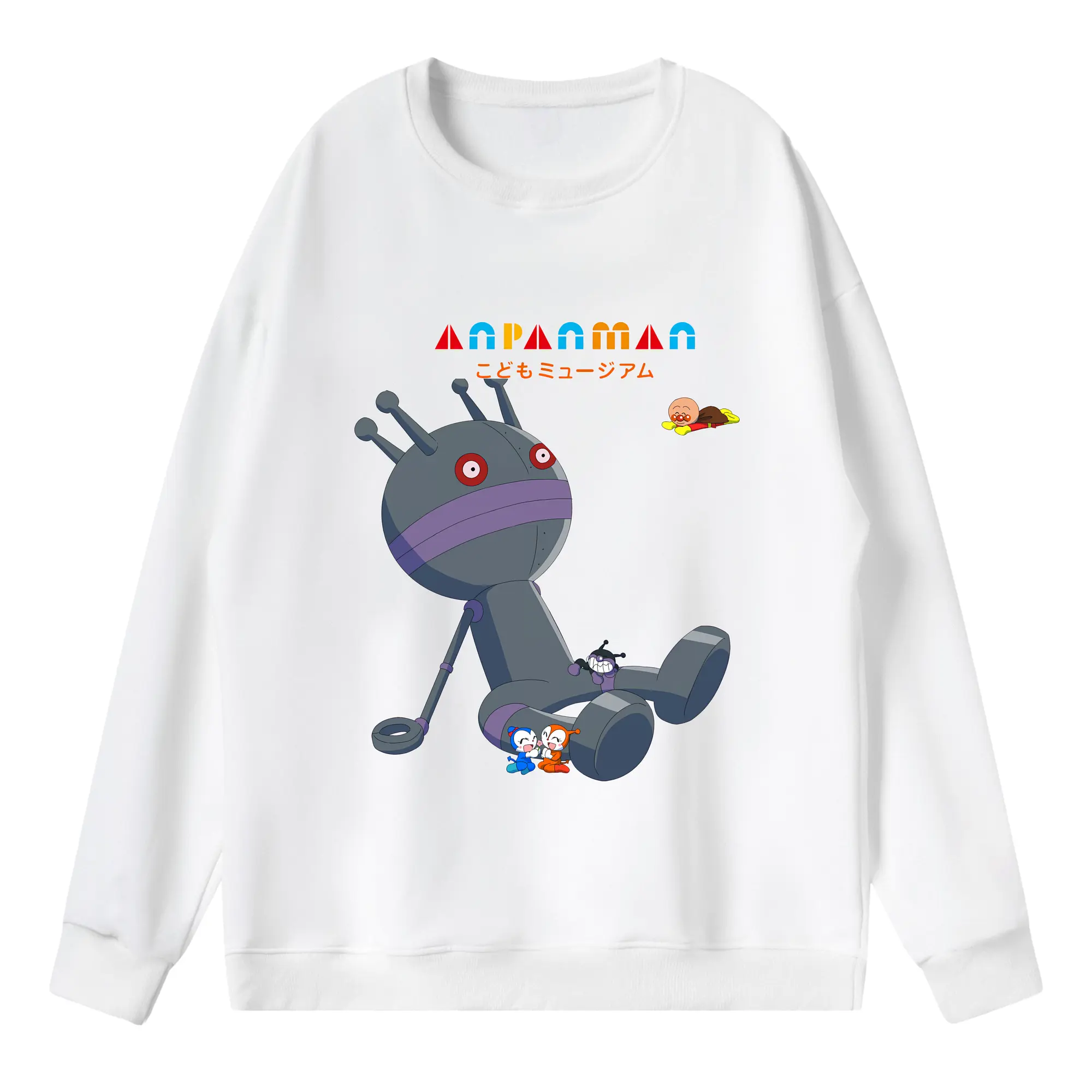 アンパンマン グッズ,だだんだん - 薄手 クルーネック スウェット 裏毛260g · ポリエステル 春秋向け カジュアル 男女兼用 · トレーナー デイリー スポーツ 散歩に最適