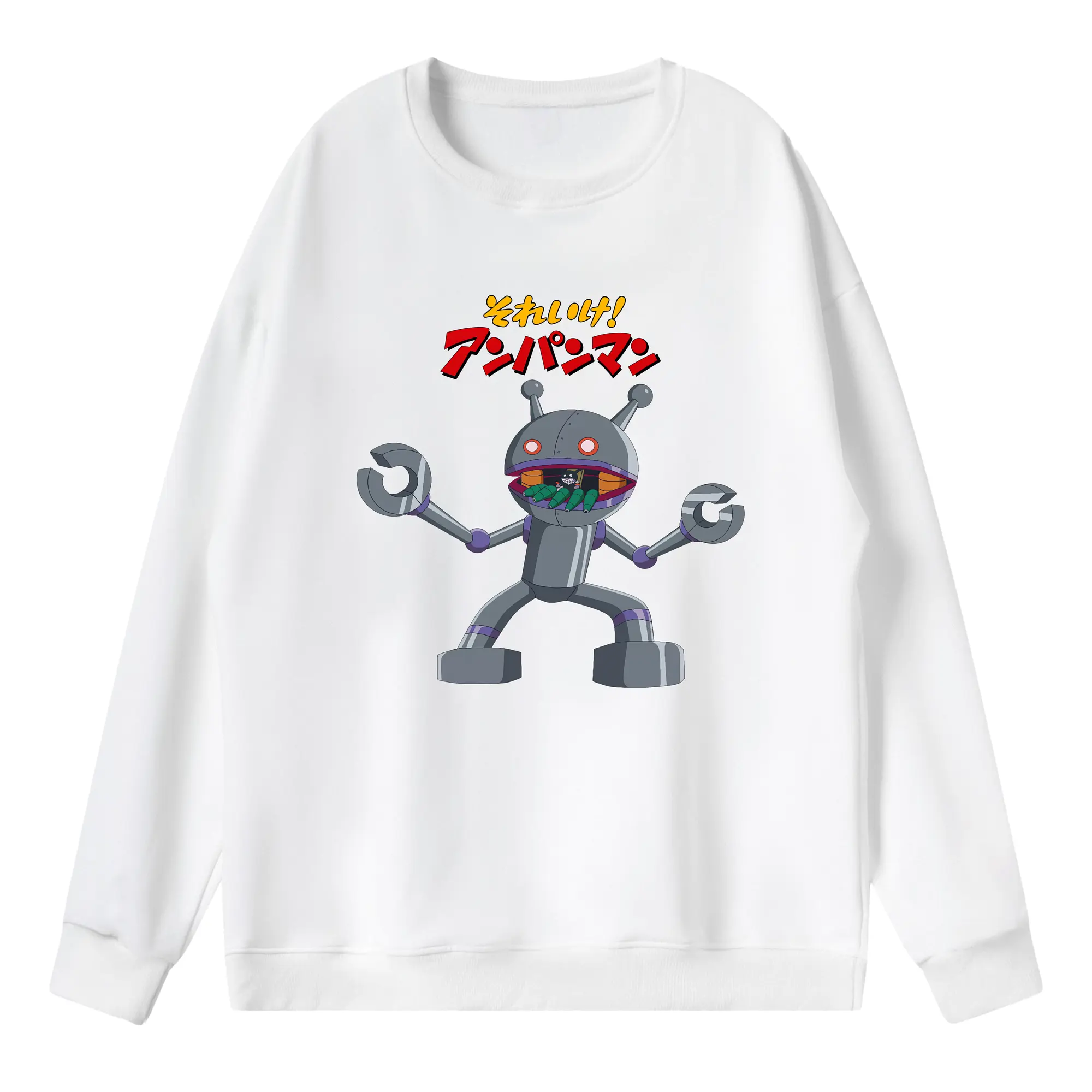 アンパンマン グッズ,だだんだん - 薄手 クルーネック スウェット 裏毛260g · ポリエステル 春秋向け カジュアル 男女兼用 · トレーナー デイリー スポーツ 散歩に最適