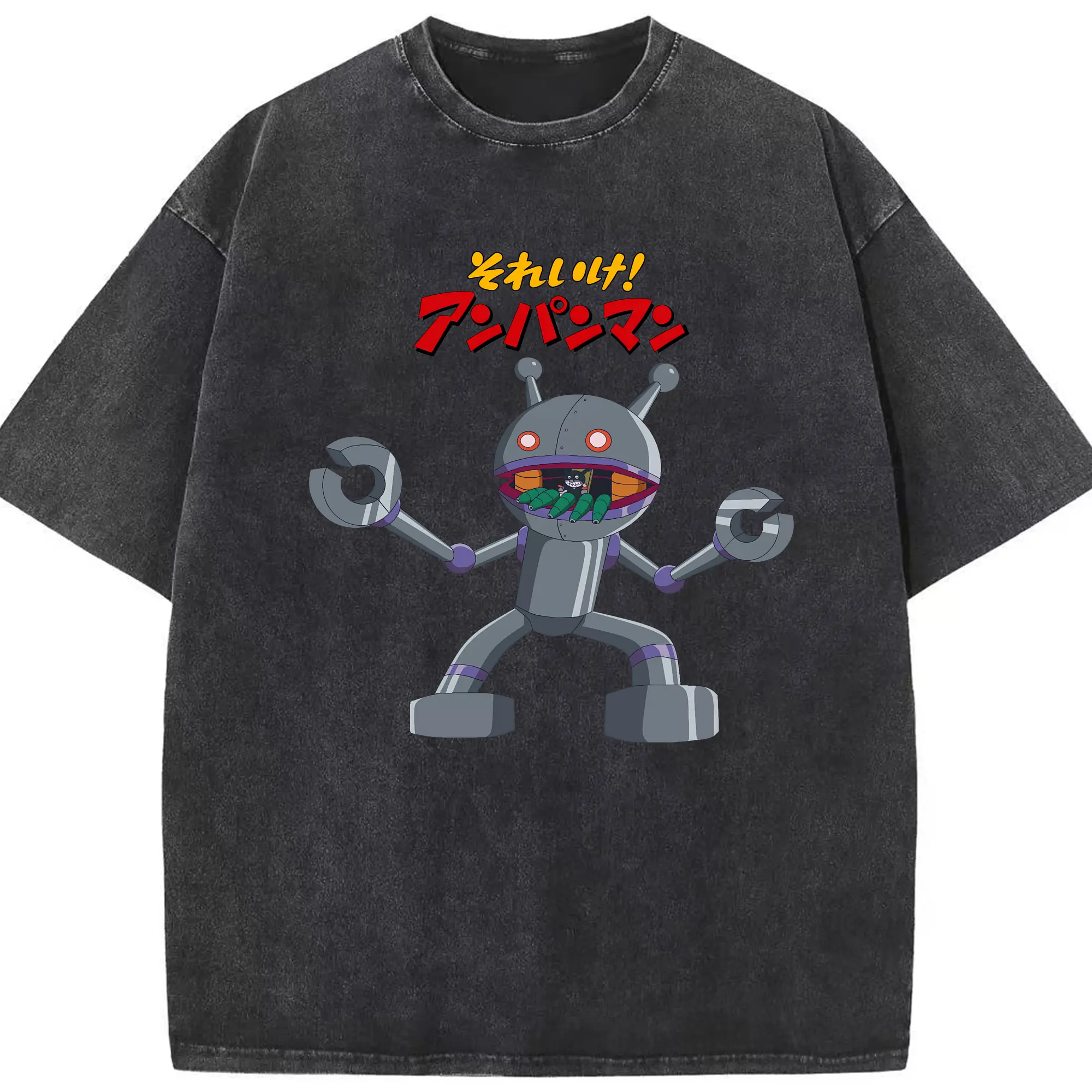 アンパンマン グッズ,だだんだん - 綿100％ ヴィンテージ風 半袖Tシャツ ・ フロントプリント ・ 柔らか肌触り ・ 通気性 快適 ・ スポーツ カジュアル 外出用