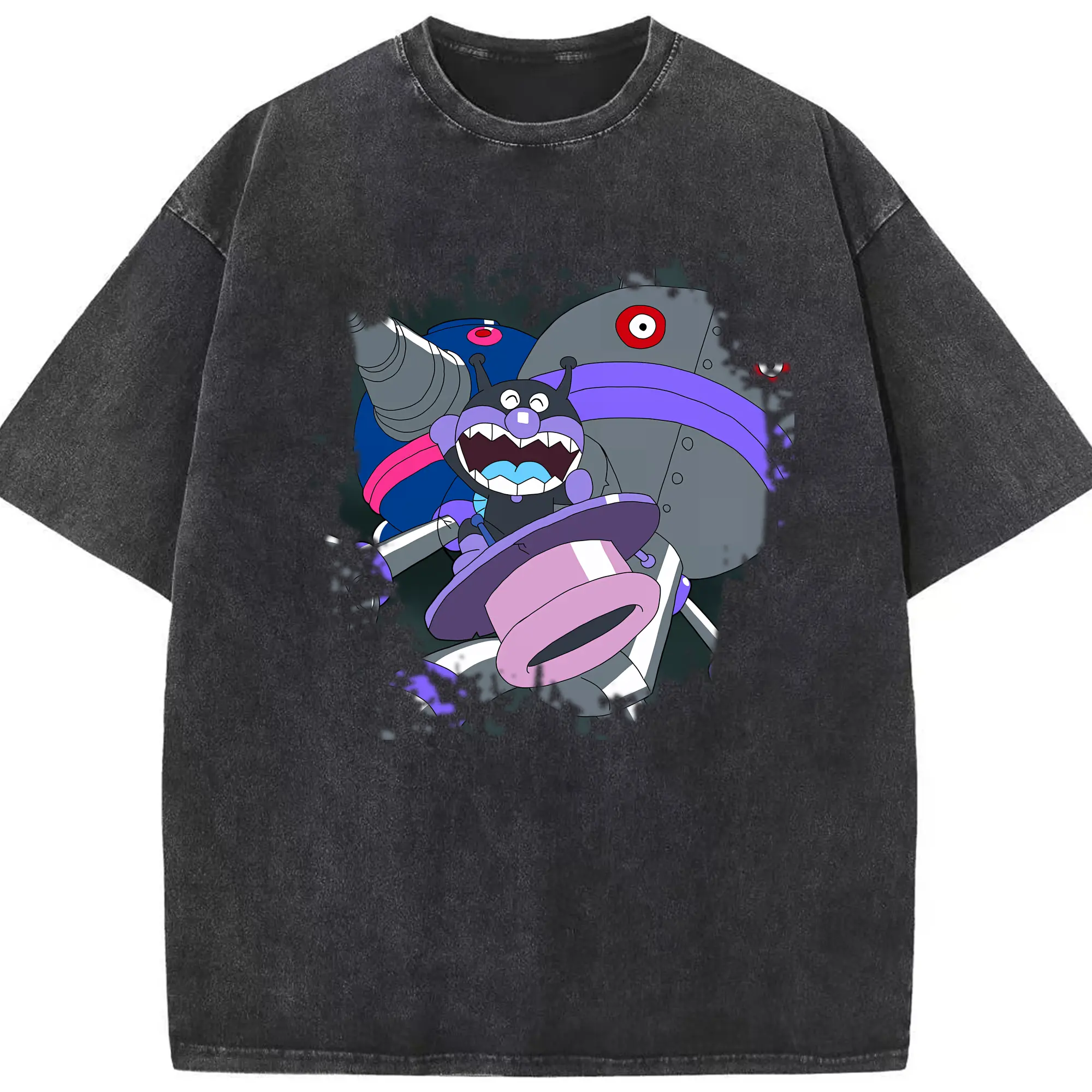 アンパンマン グッズ,だだんだん - 綿100％ ヴィンテージ風 半袖Tシャツ ・ フロントプリント ・ 柔らか肌触り ・ 通気性 快適 ・ スポーツ カジュアル 外出用