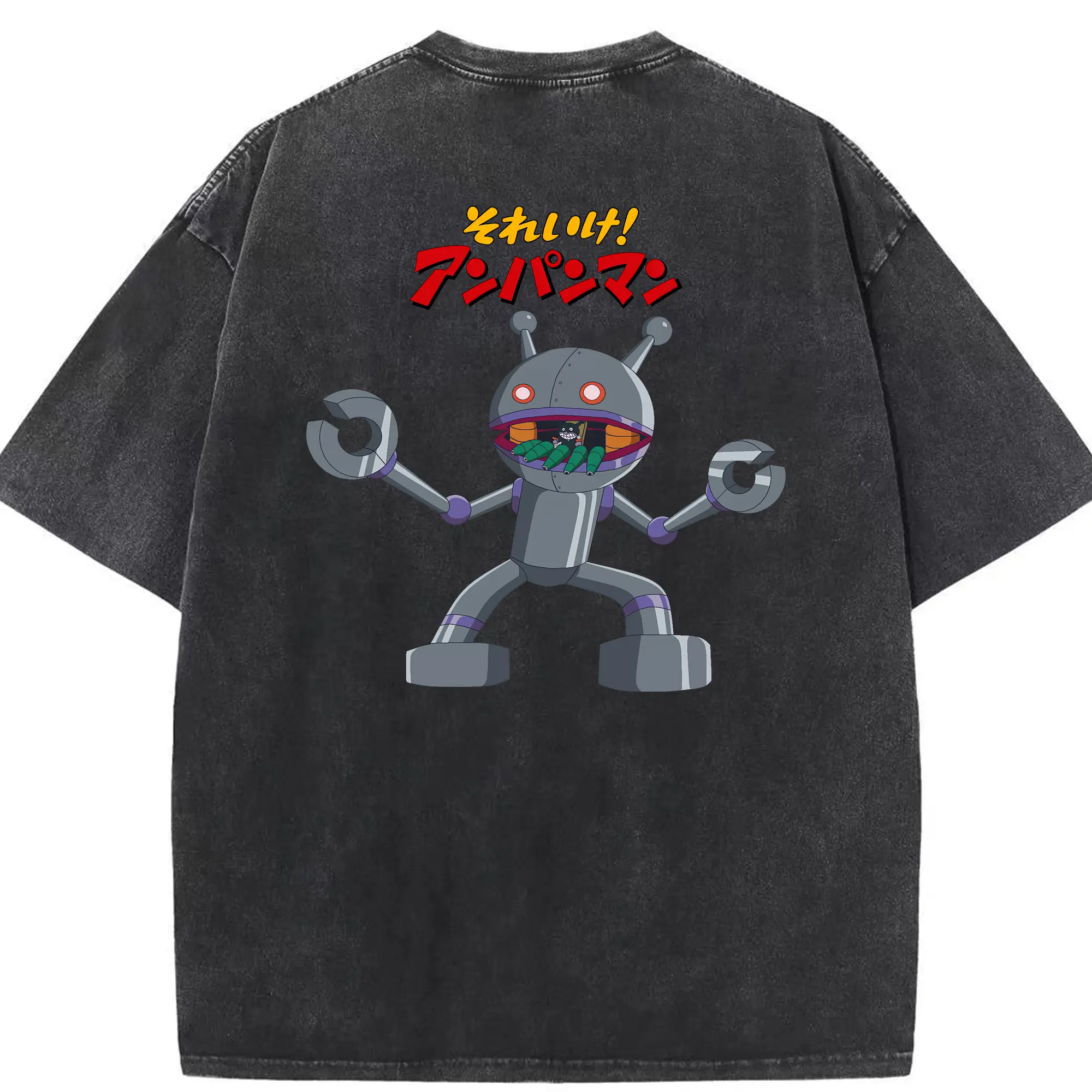 アンパンマン グッズ,だだんだん - 綿100％ ヴィンテージ風 半袖Tシャツ ・ 背面プリント ・ 柔らか肌触り ・ 通気性 快適 ・ スポーツ カジュアル 外出用