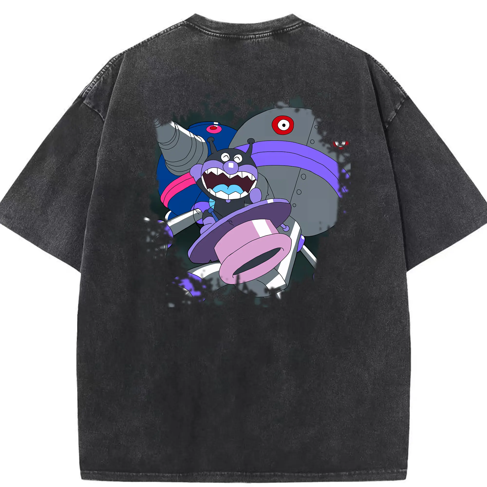 アンパンマン グッズ,だだんだん - 綿100％ ヴィンテージ風 半袖Tシャツ ・ 背面プリント ・ 柔らか肌触り ・ 通気性 快適 ・ スポーツ カジュアル 外出用