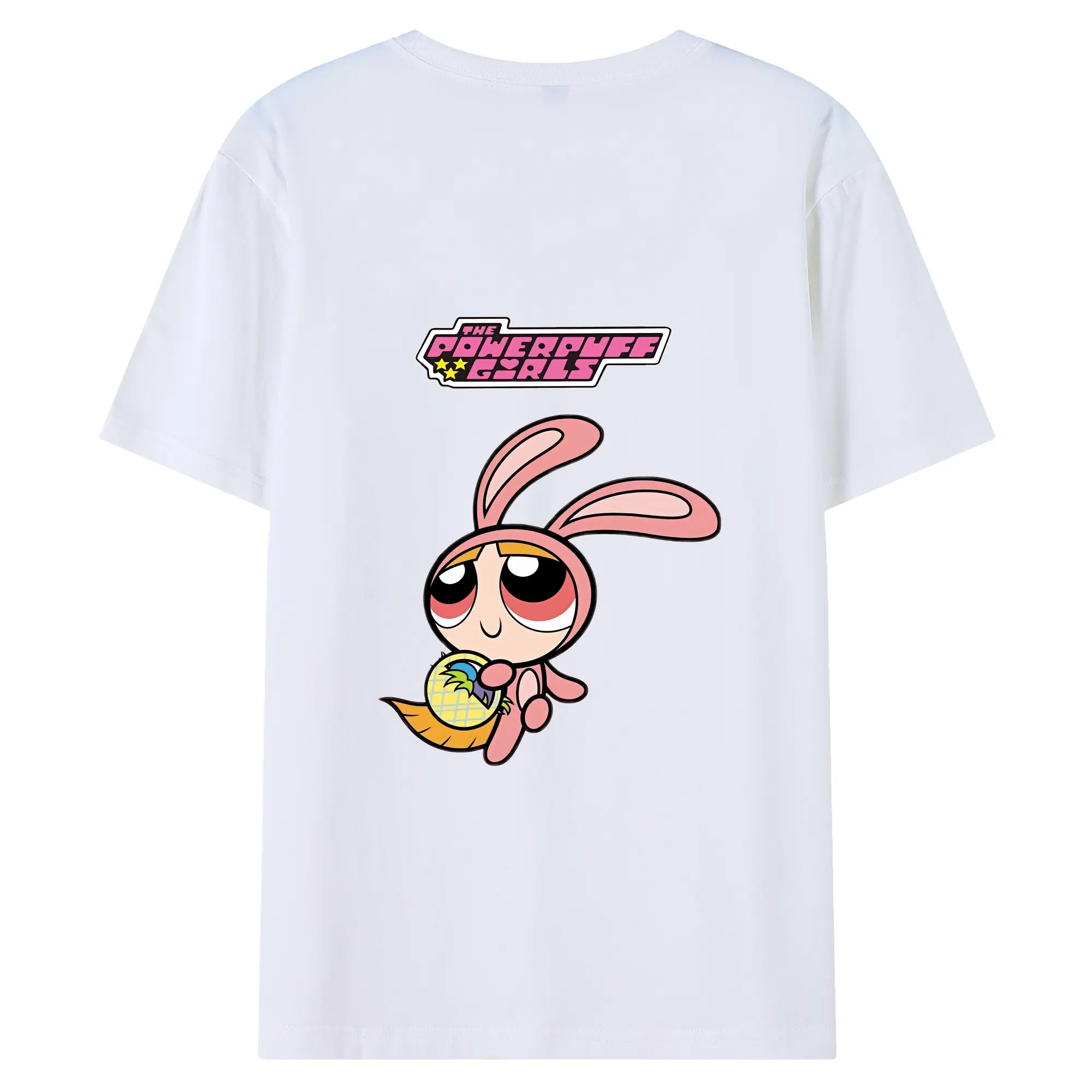 パワパフガールズ グッズ ブロッサム - 綿100％ 半袖Tシャツ ・ バックプリント ・ 快適 通気性 ・ 日常使い 散歩 スポーツ用