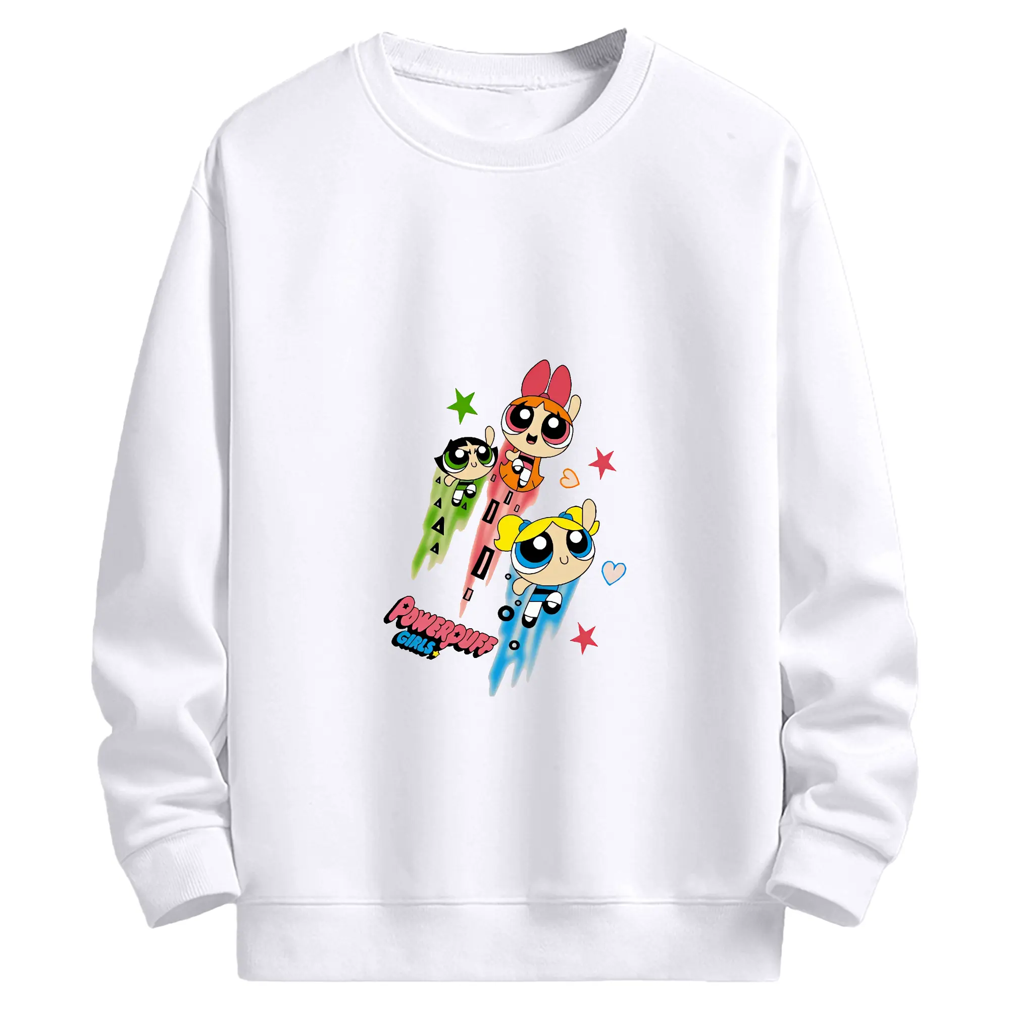 パワパフガールズ グッズ ブロッサム - 高品質 クルーネック スウェット ・ コットン59％ ポリエステル41％ ・ ユニセックス 長袖 トレーナー ・ カジュアル デイリー スポーツ 散歩用