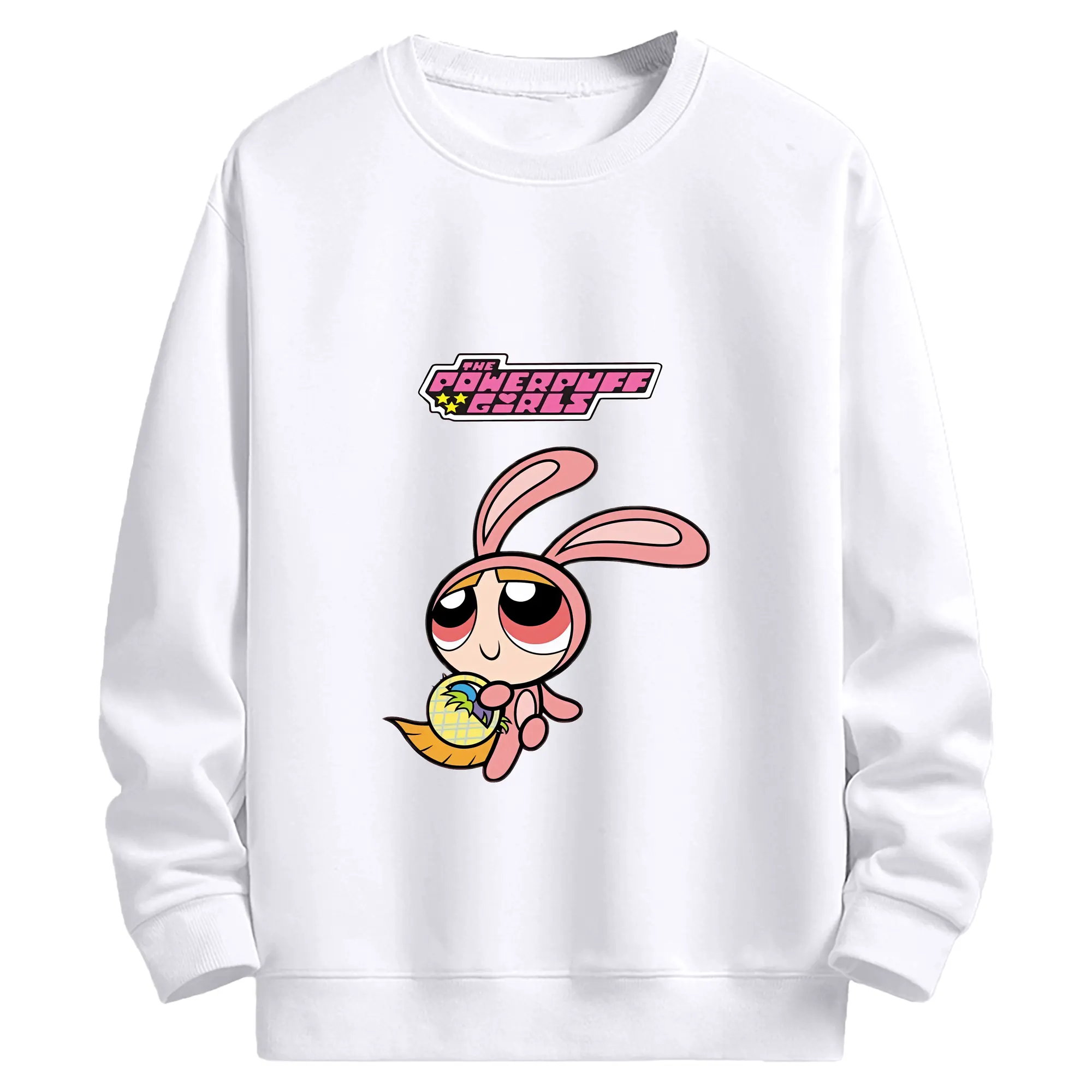 パワパフガールズ グッズ ブロッサム - 高品質 クルーネック スウェット ・ コットン59％ ポリエステル41％ ・ ユニセックス 長袖 トレーナー ・ カジュアル デイリー スポーツ 散歩用