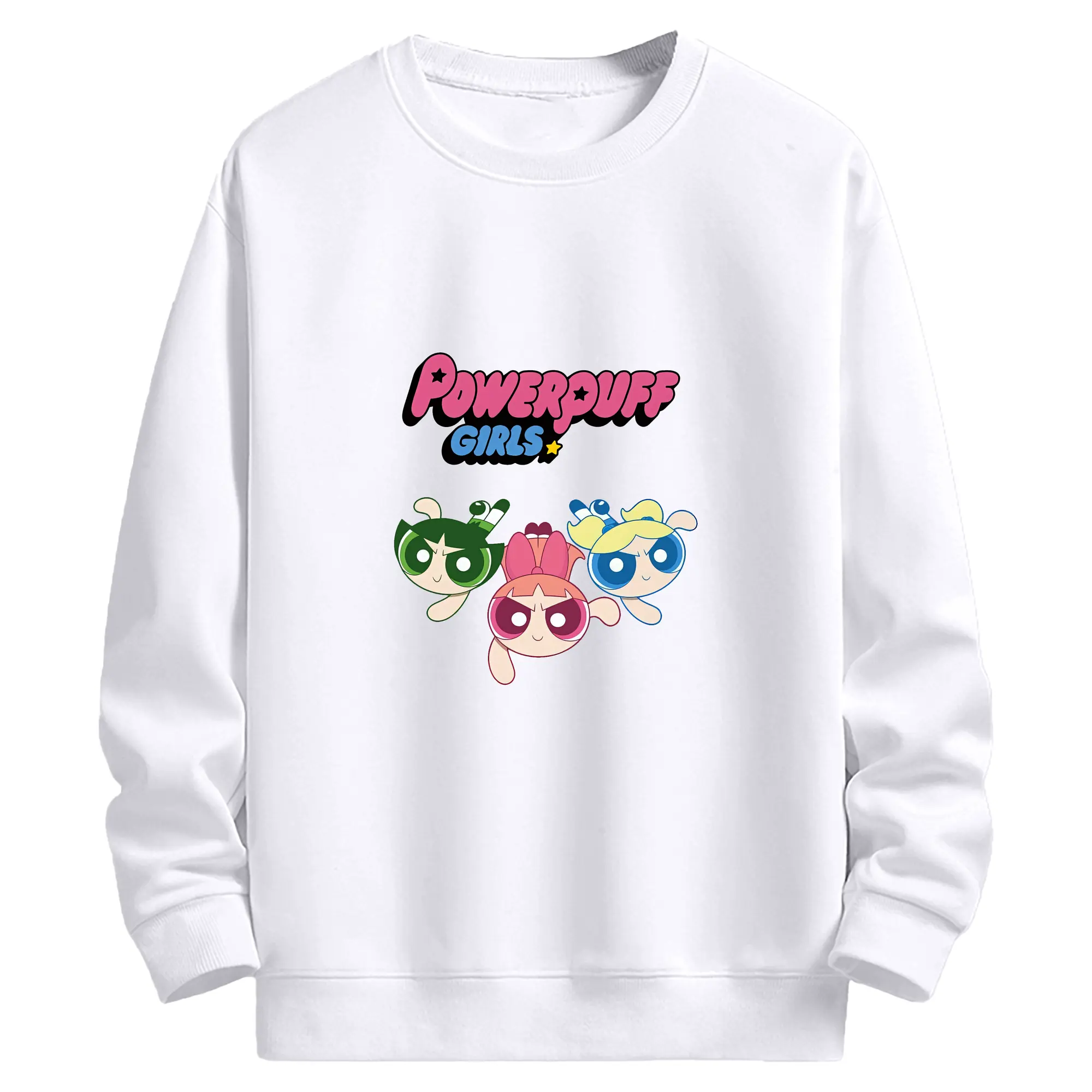 パワパフガールズ グッズ ブロッサム - 高品質 クルーネック スウェット ・ コットン59％ ポリエステル41％ ・ ユニセックス 長袖 トレーナー ・ カジュアル デイリー スポーツ 散歩用