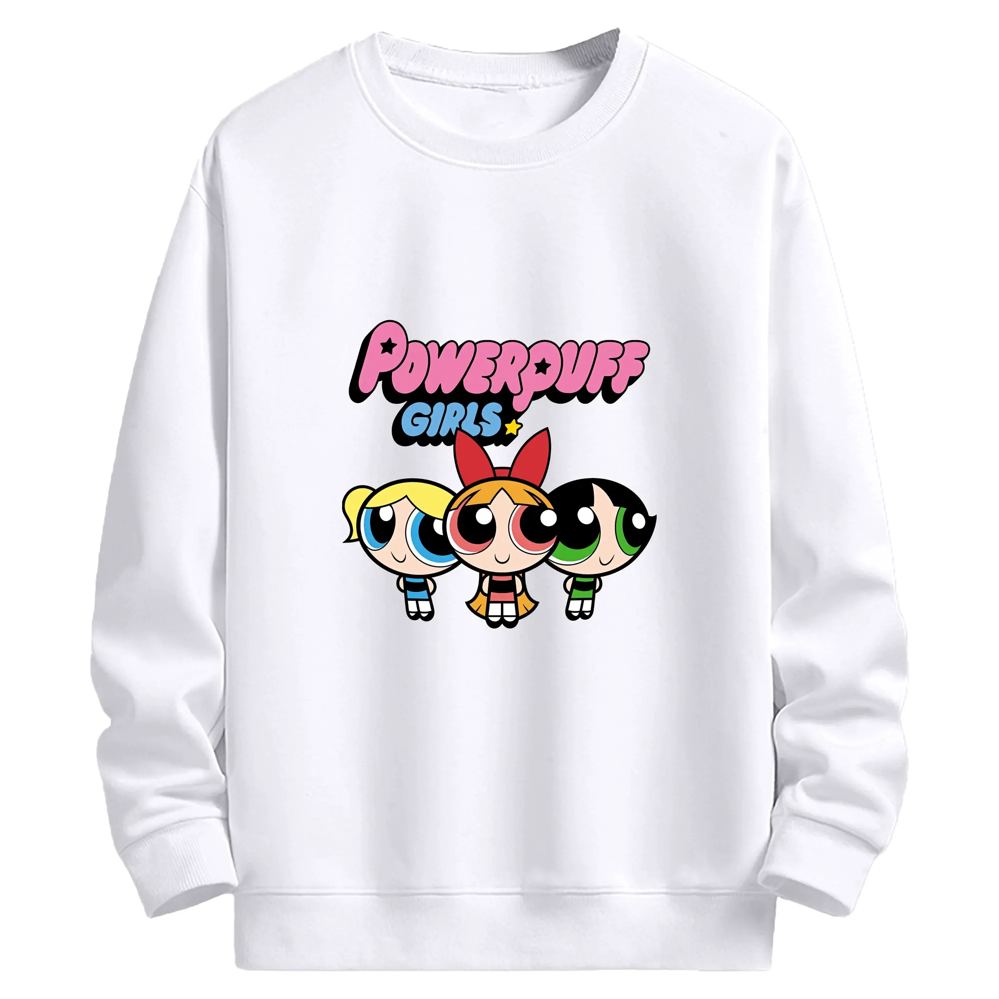 パワパフガールズ グッズ ブロッサム - 高品質 クルーネック スウェット ・ コットン59％ ポリエステル41％ ・ ユニセックス 長袖 トレーナー ・ カジュアル デイリー スポーツ 散歩用