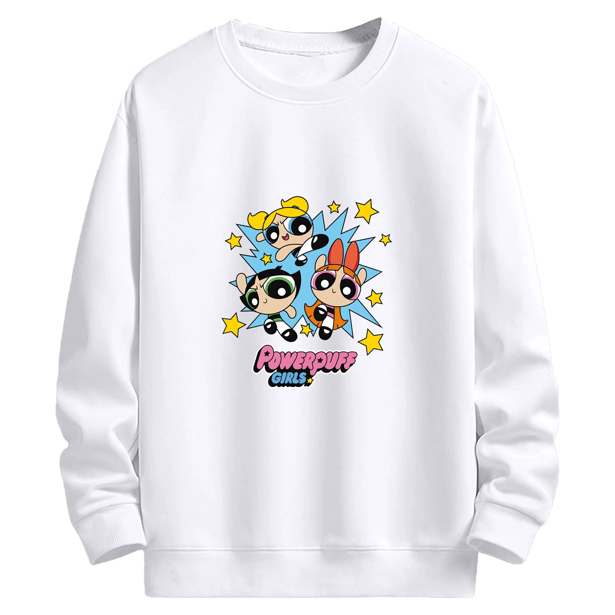 パワパフガールズ グッズ ブロッサム - 高品質 クルーネック スウェット ・ コットン59％ ポリエステル41％ ・ ユニセックス 長袖 トレーナー ・ カジュアル デイリー スポーツ 散歩用